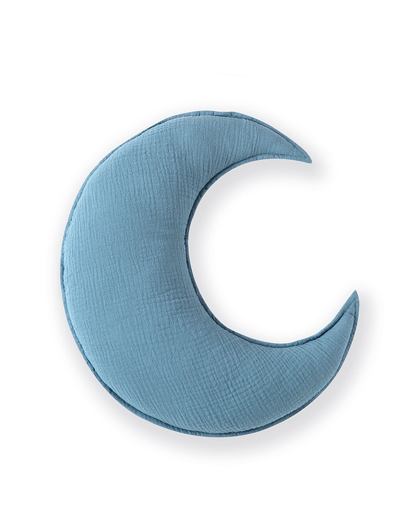 Moon Cushion- Teal Blue Malabar Baby   