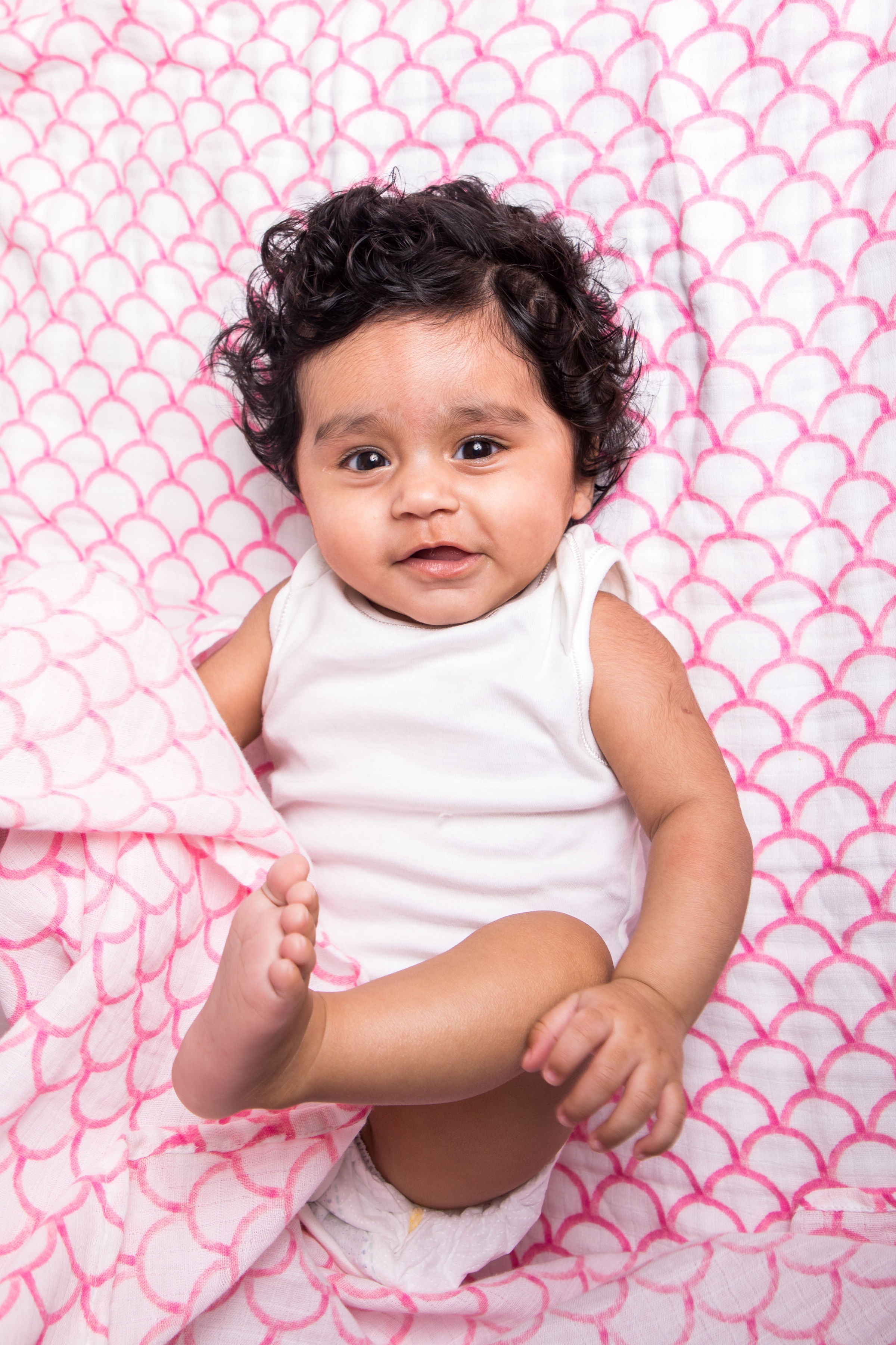 Organic Swaddle Set - Sakura (Cherry Blossom & Pink Stripe) Malabar Baby   