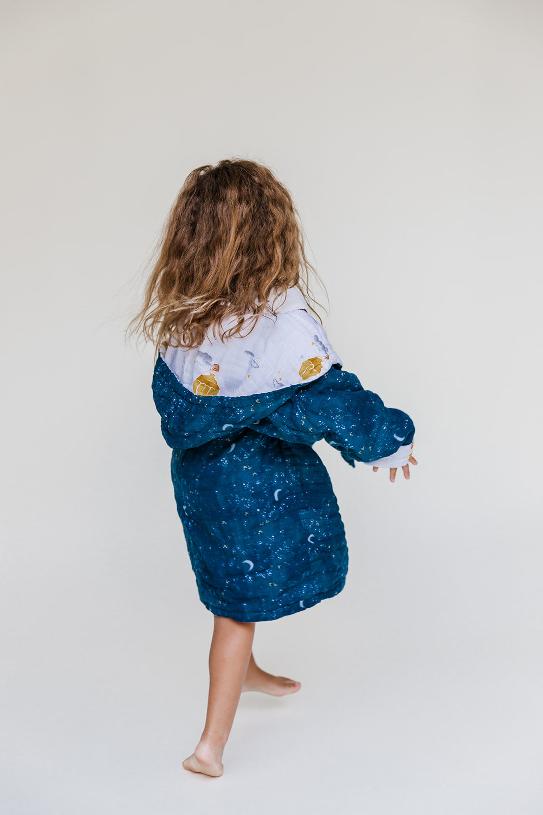 Kids Hooded Muslin Bath Robe - Mystical Night Malabar Baby   