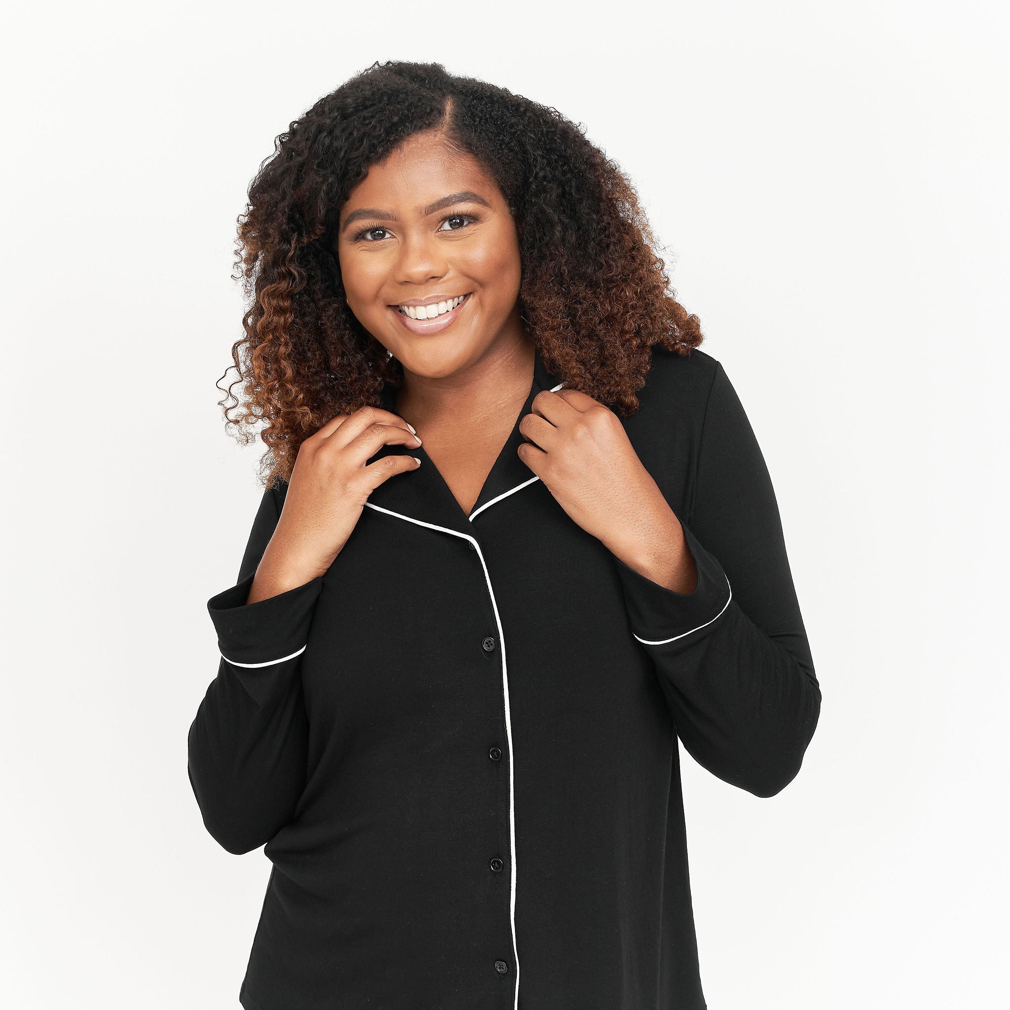 The Black CloudLuxe Classic Pajama Set Larken   