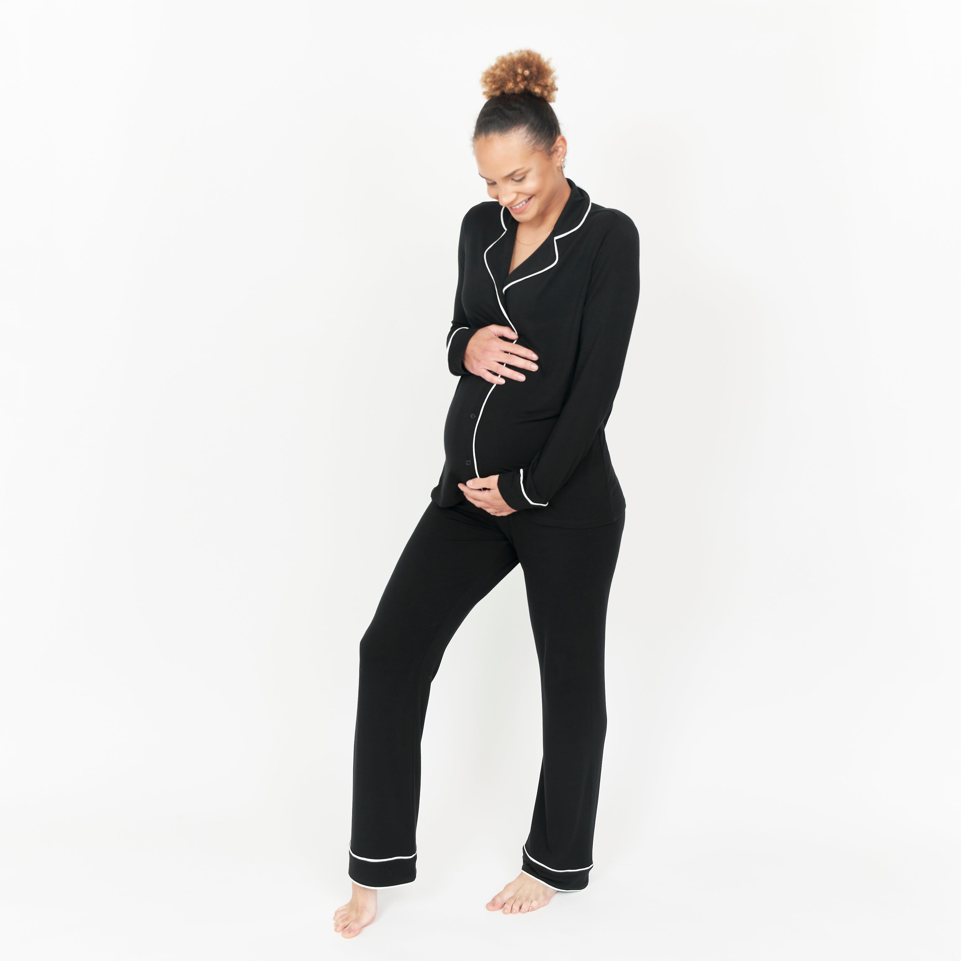 The Black CloudLuxe Classic Pajama Set Larken   