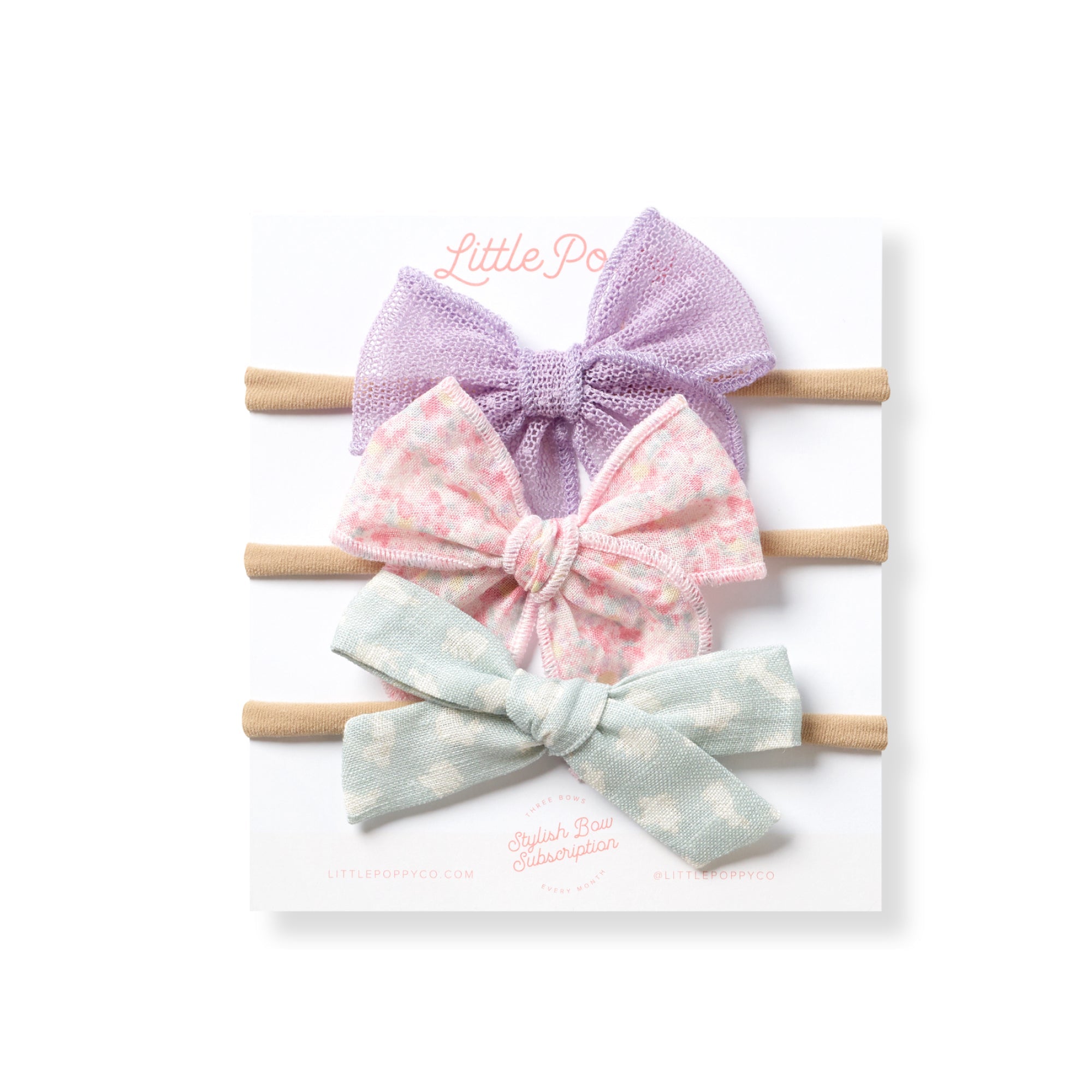 The Abigail Headband Bow Set Little Poppy Co. Mini  