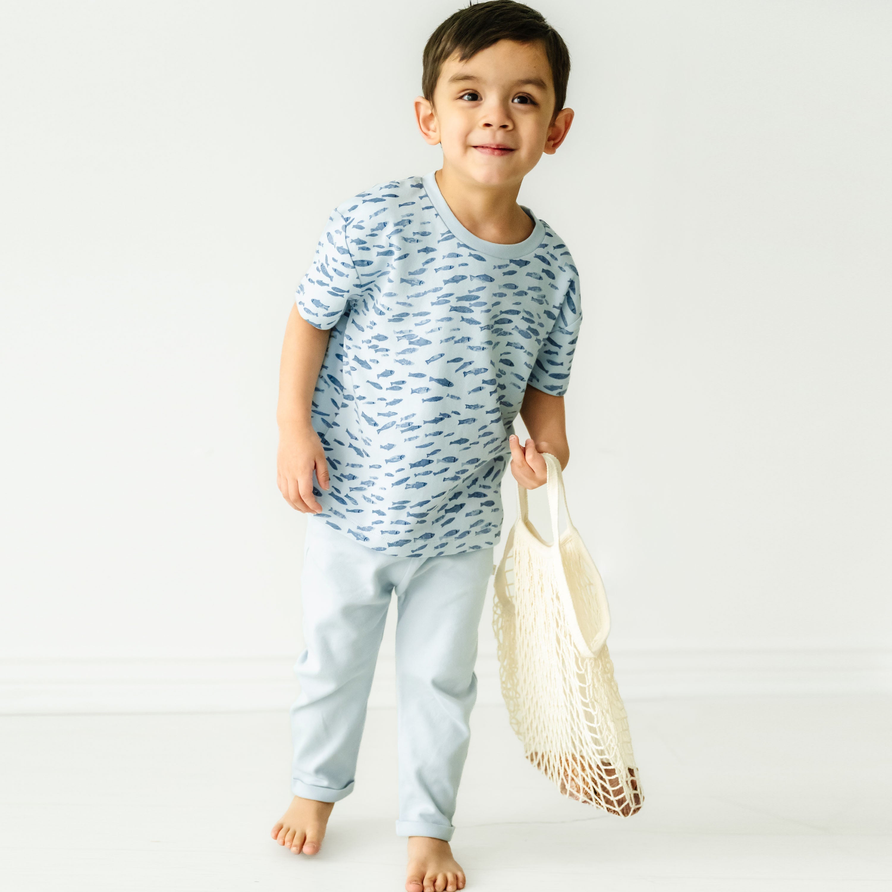 Organic Baby Toddler Tee & Pants Set - Minnow Makemake Organics   