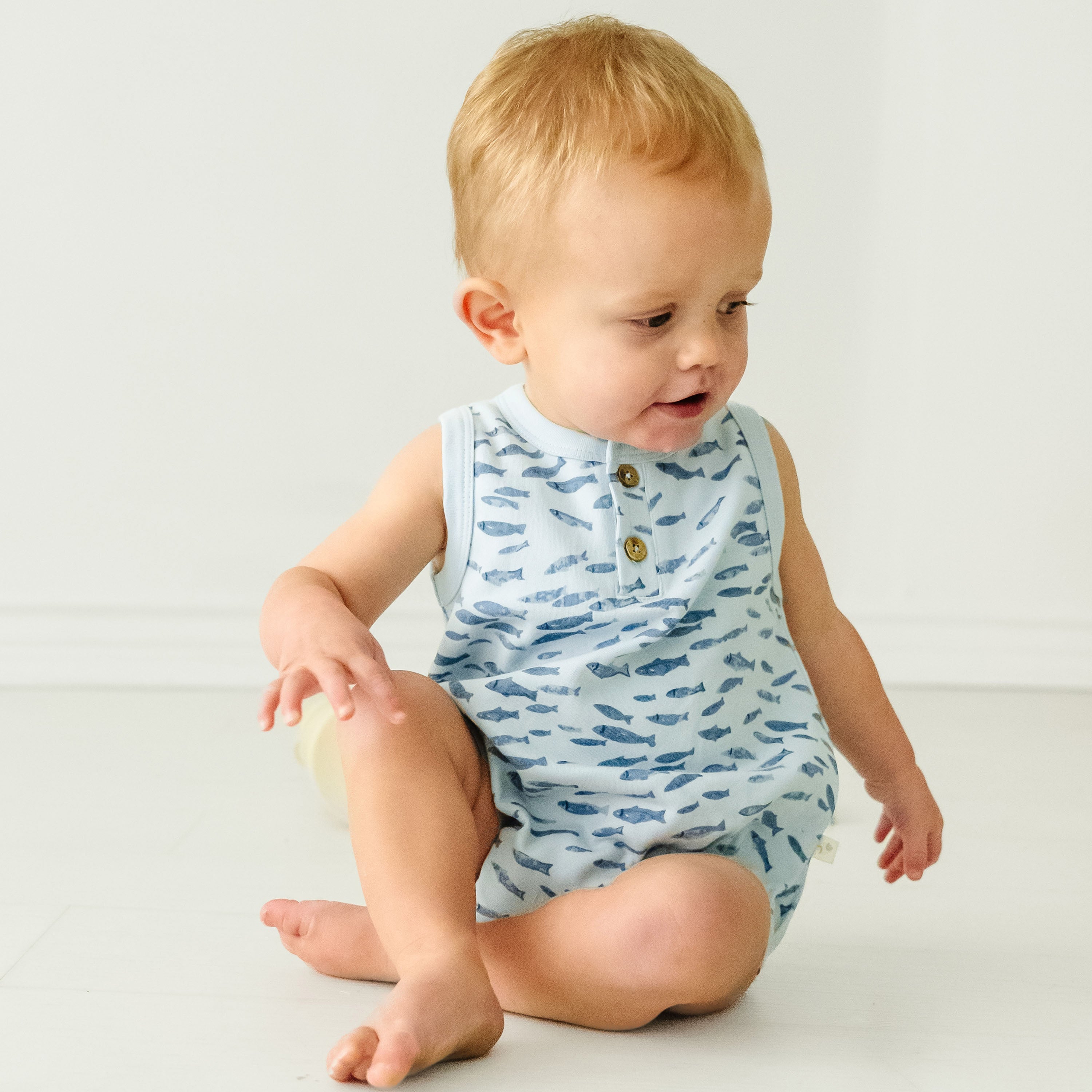 Organic Baby Bubble Onesie - Minnow Makemake Organics   