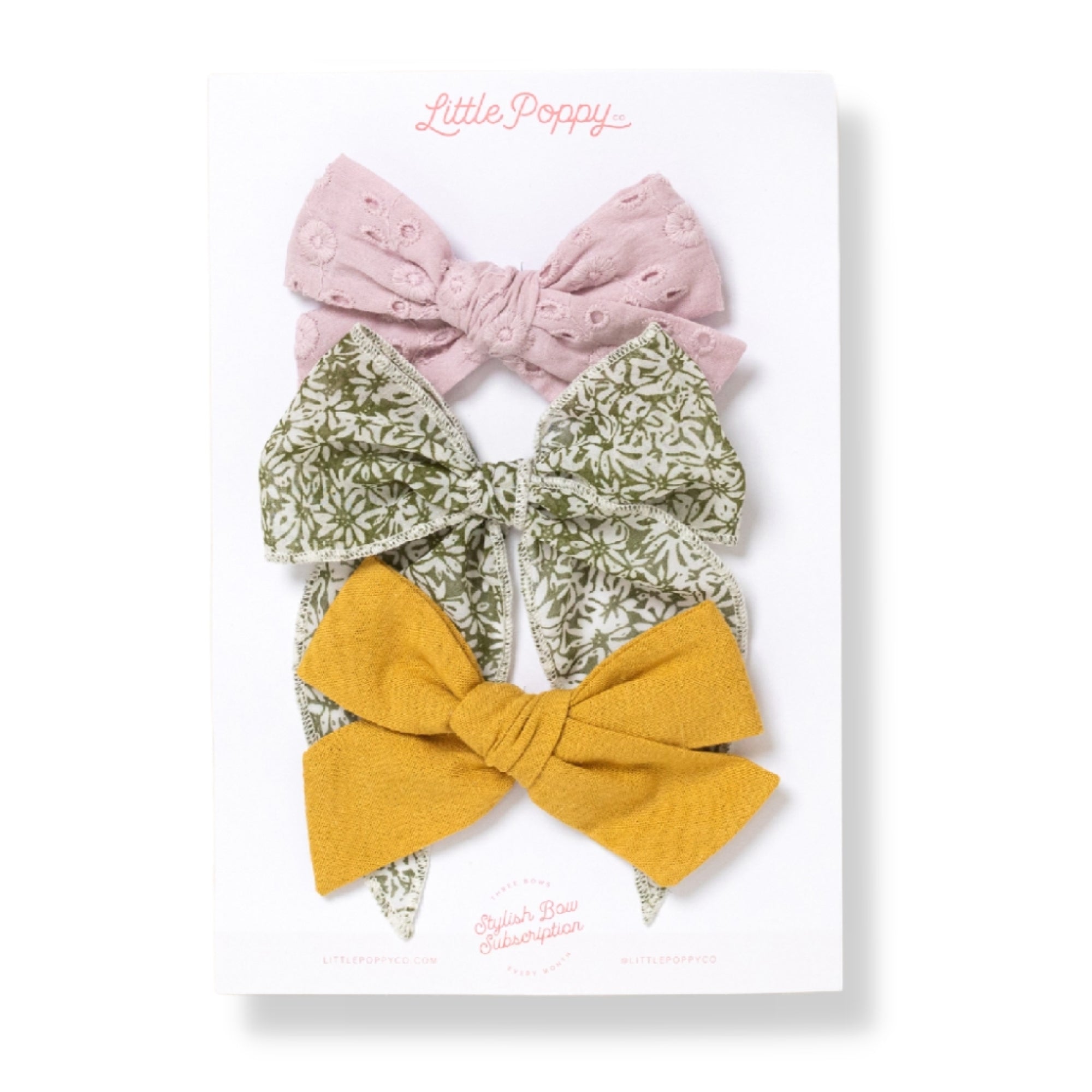 The Savannah Bow Clip Set Little Poppy Co. Oversized  