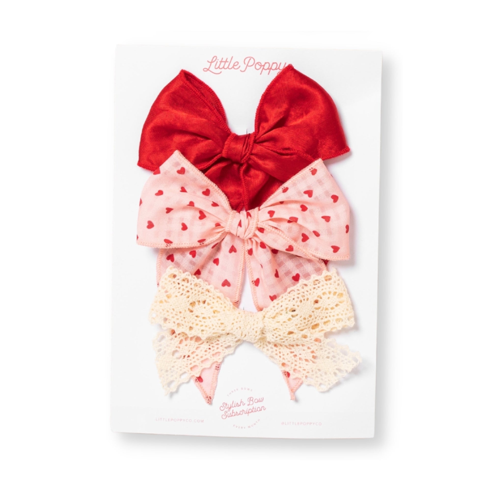 The Valentina Bow Clip Set Little Poppy Co. Oversized  