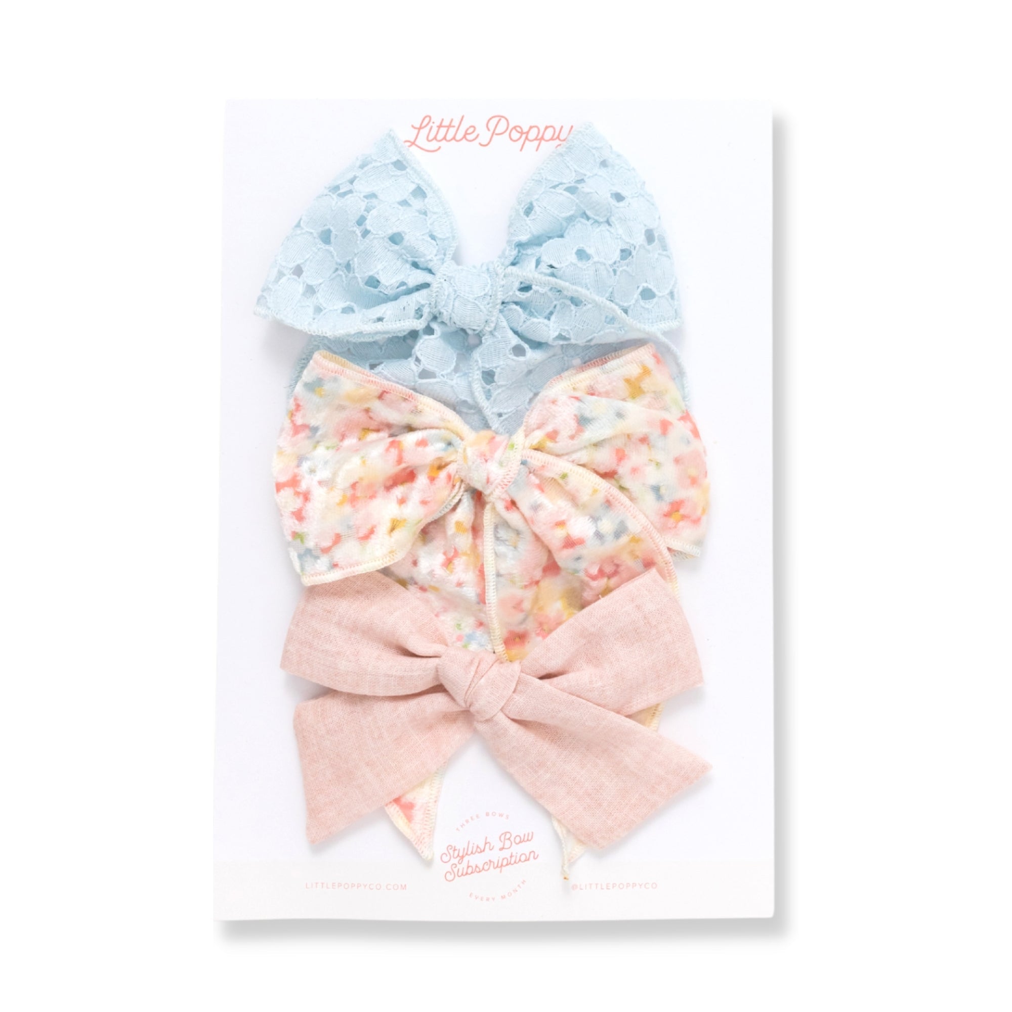 The Hannah Bow Clip Set Little Poppy Co. Oversized  