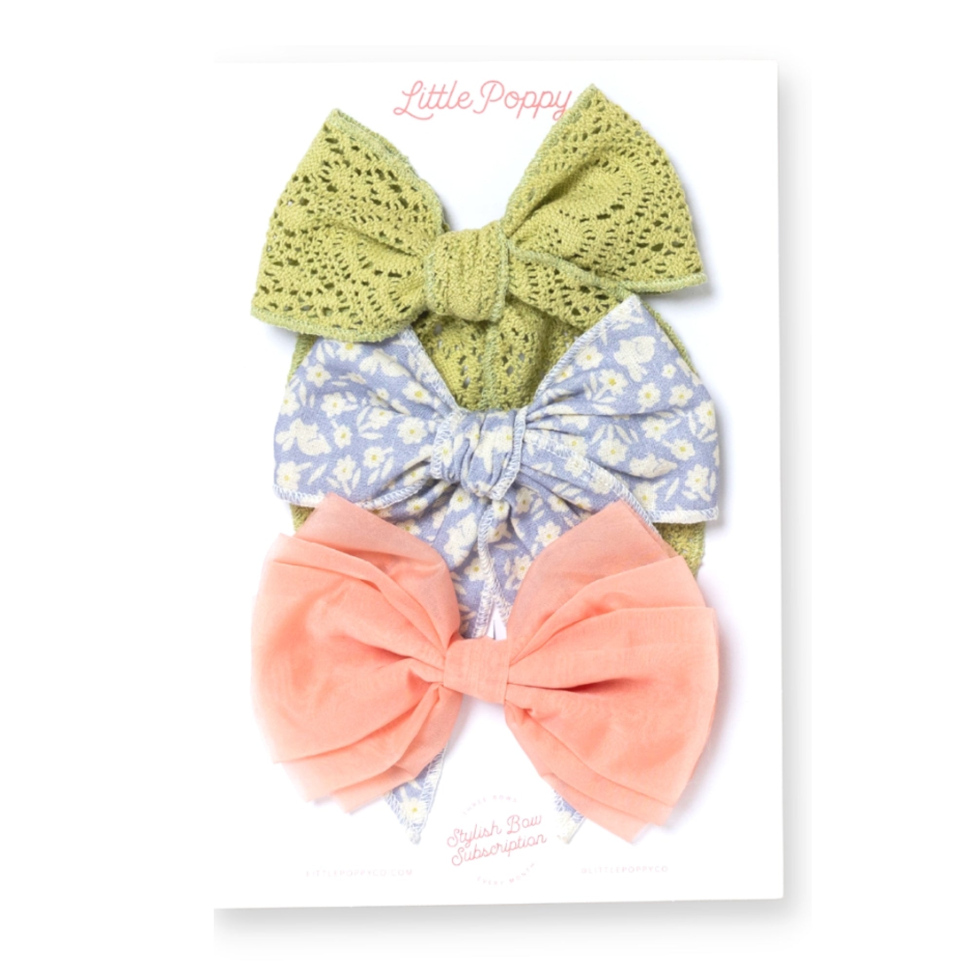 The Sydney Bow Clip Set Little Poppy Co. Oversized  