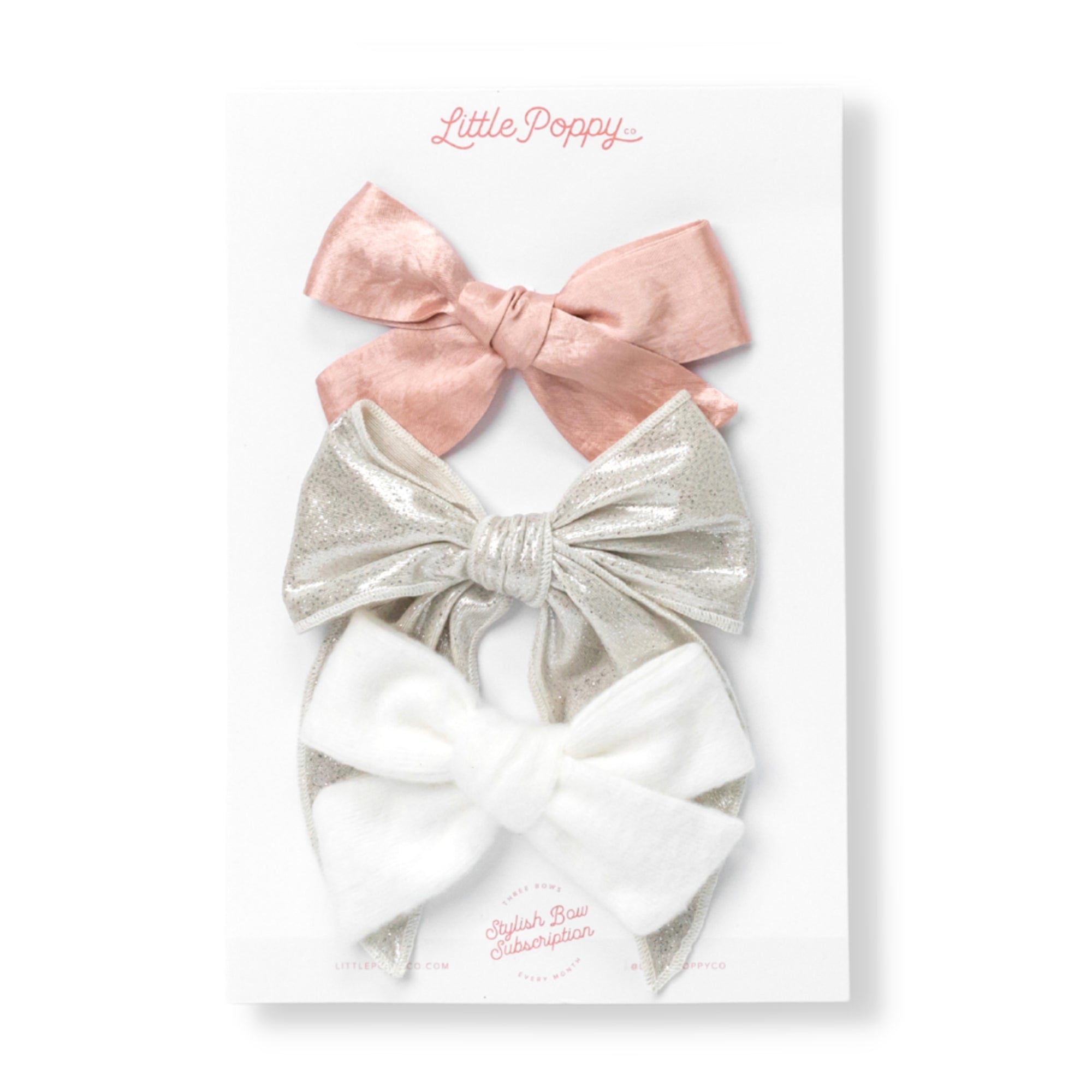 The Samantha Bow Clip Set Little Poppy Co. Oversized  