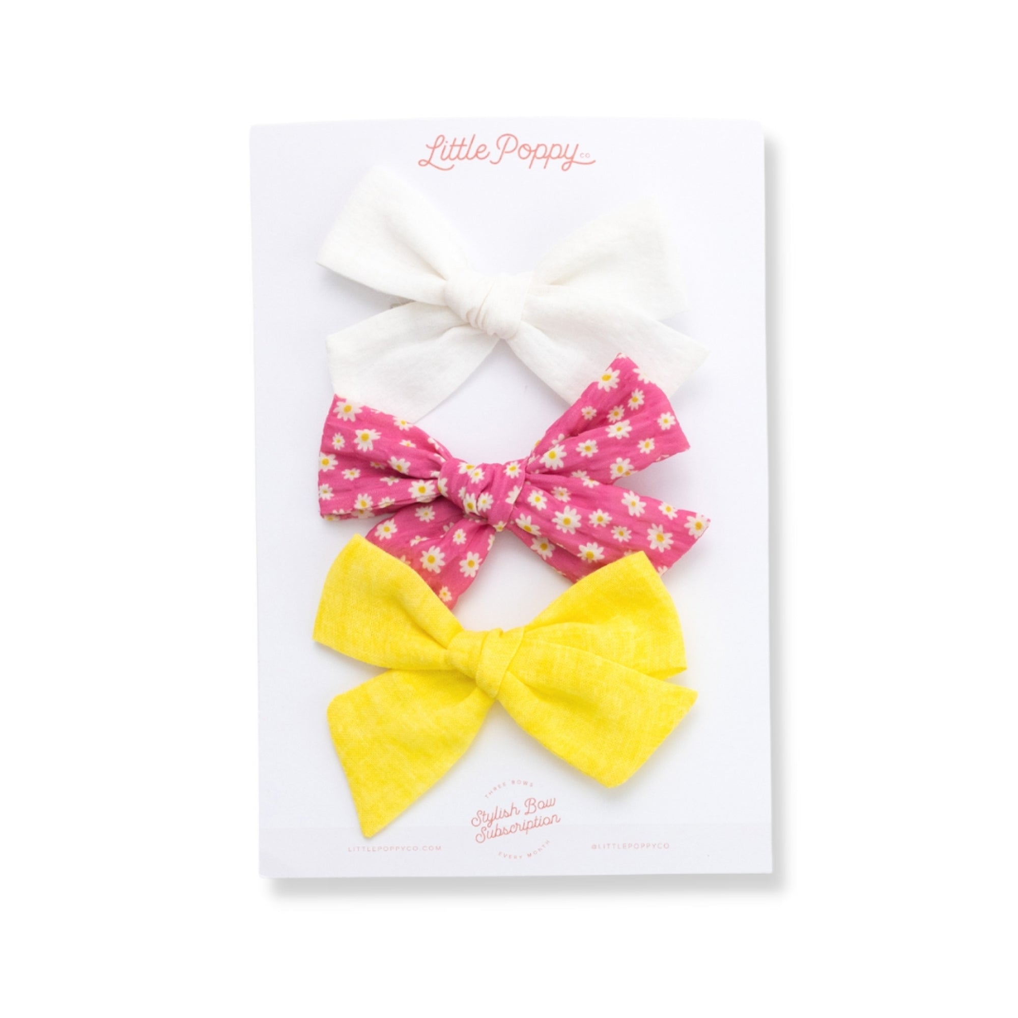 The Rebecca Bow Clip Set Little Poppy Co. Oversized  