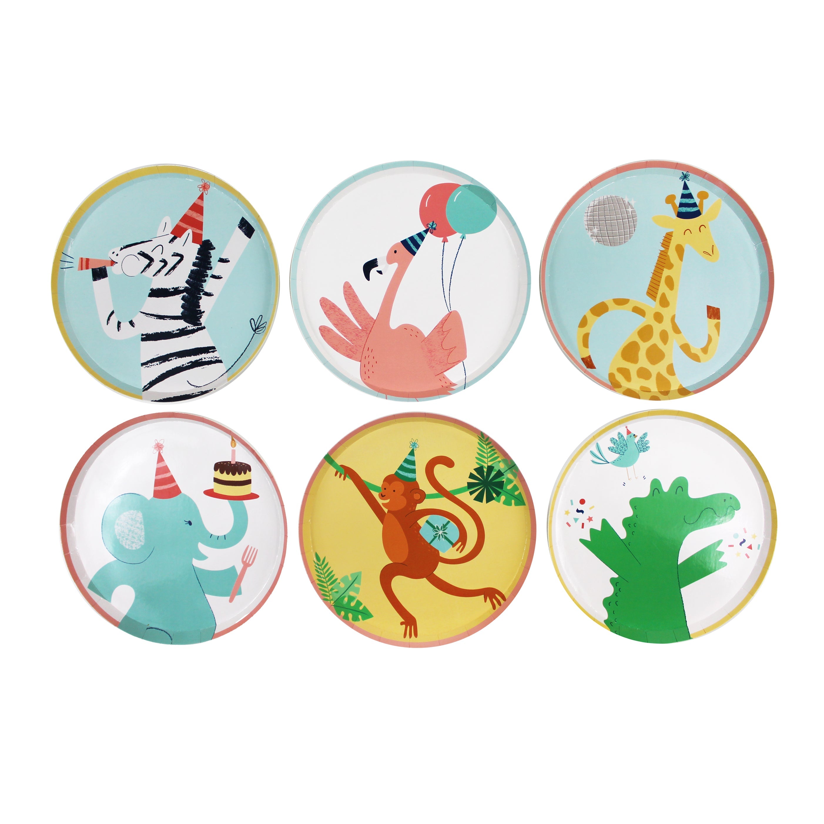 Party Animals Small Plates, 12 Ct Merrilulu   