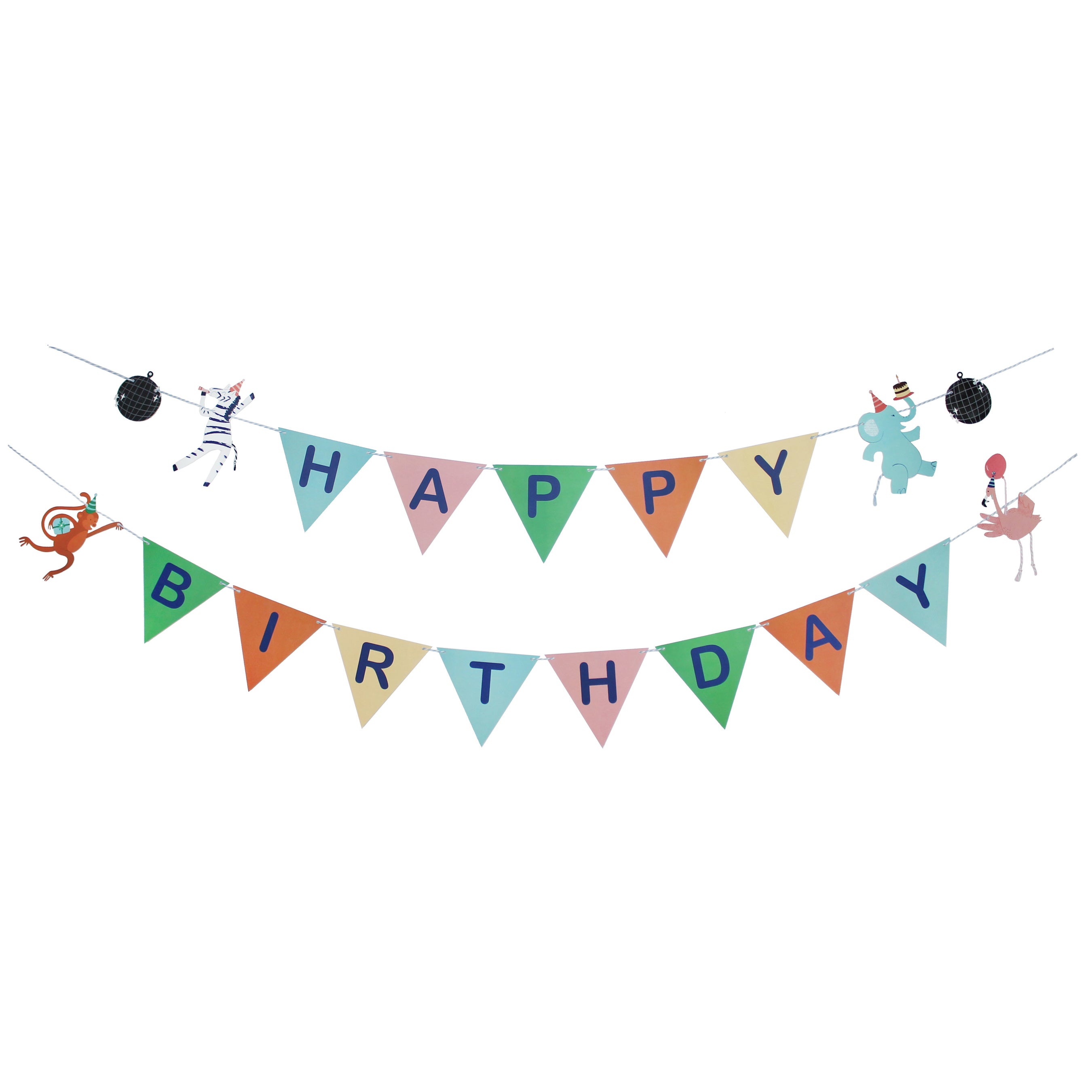 Party Animals - Happy Birthday Banner Merrilulu   