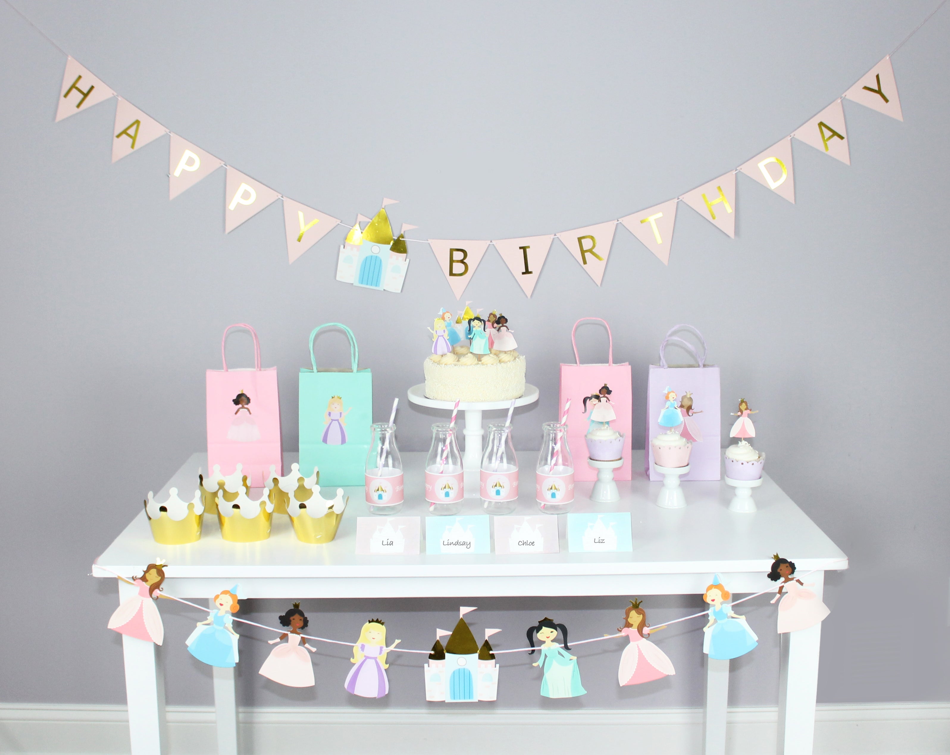 Pretty Princess - Birthday Banner Merrilulu   