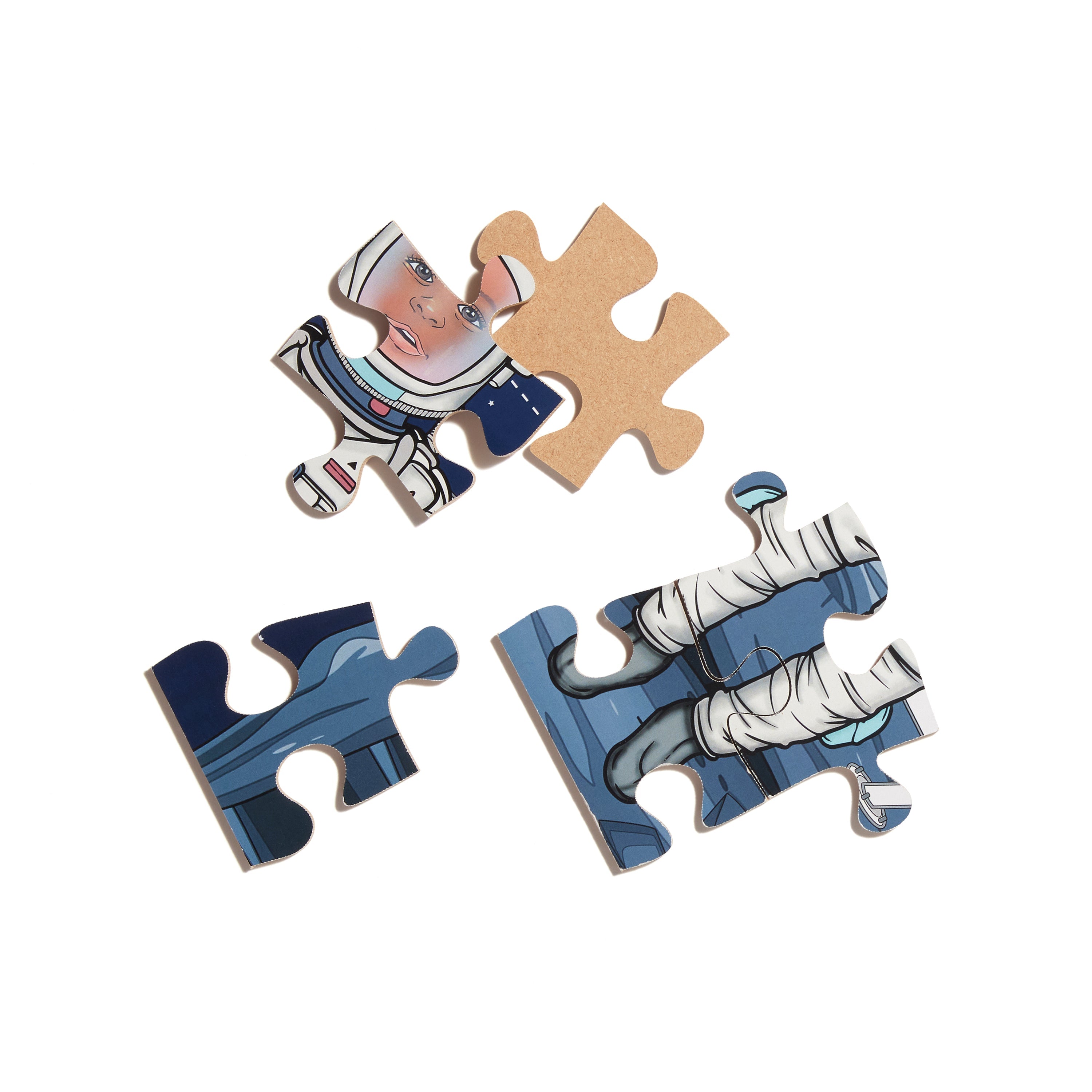 Space-Themed Philly Astronaut Wooden Jigsaw Puzzle in a Tin Box (Hand Cut) Philly & Friends   