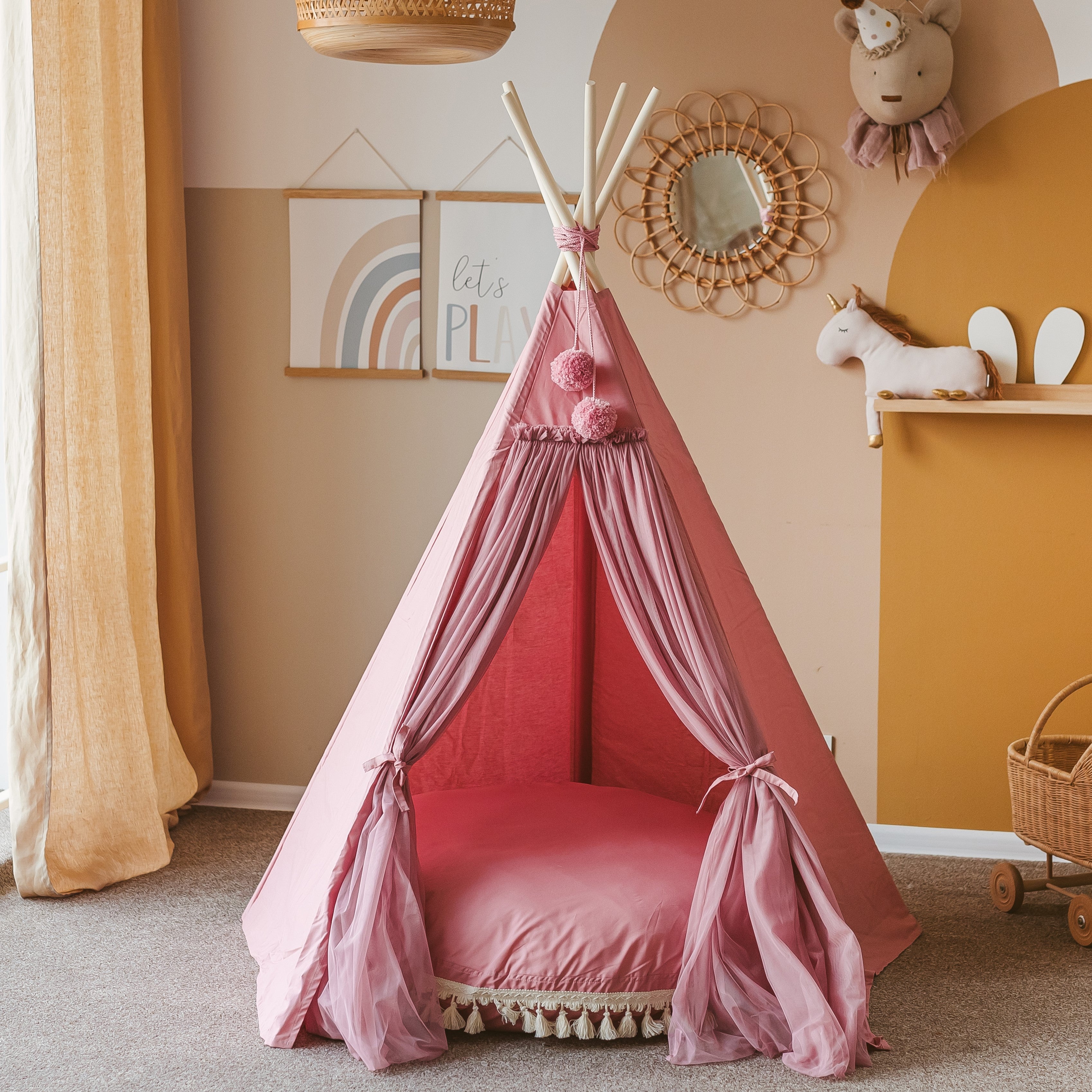 MINICAMP Fairy Kids Play Tent With Tulle in Rose minicamp   