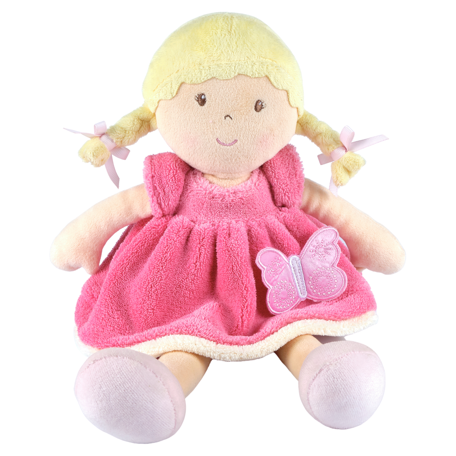 Ria - Blonde Hair With Pink & White Dress Tikiri Toys   