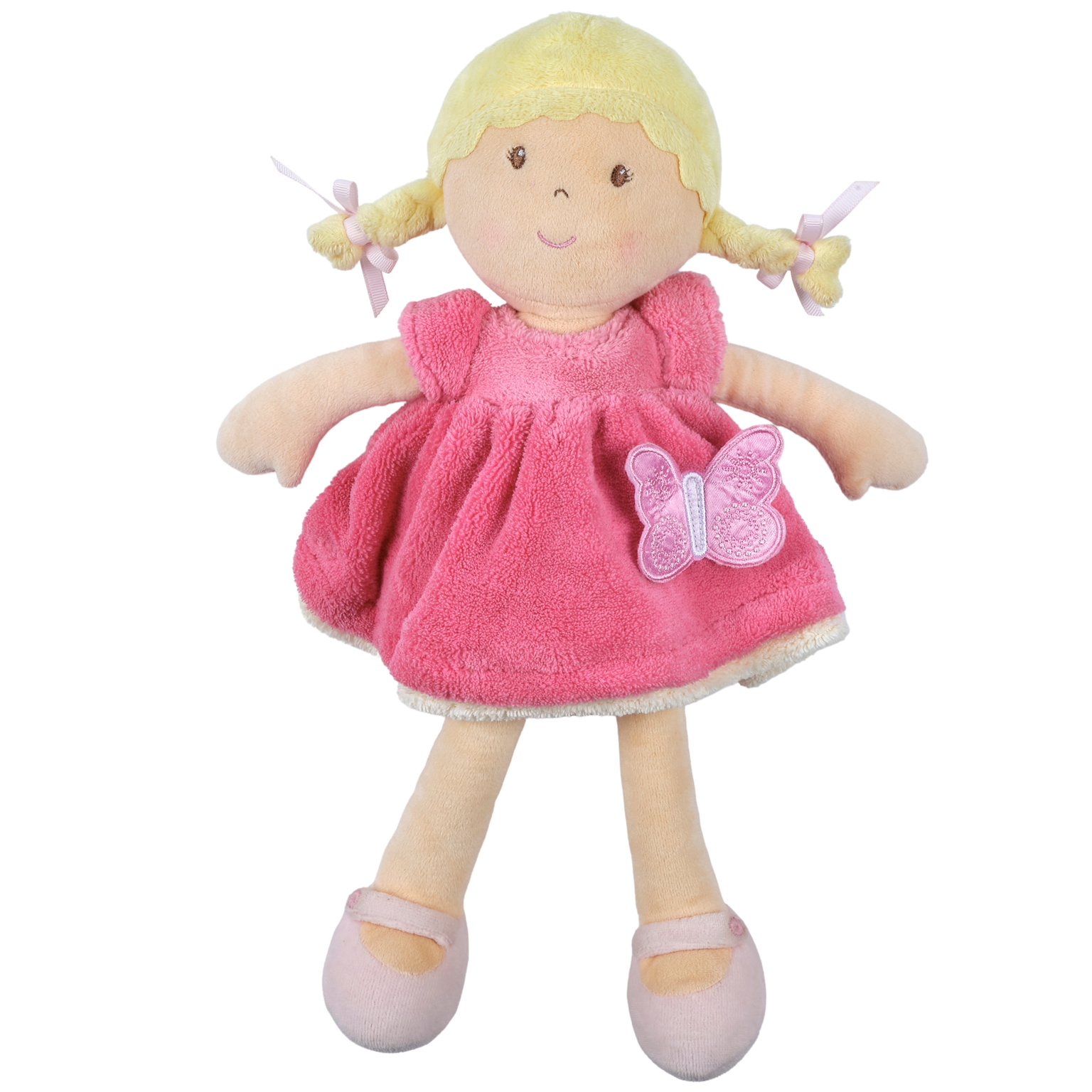 Ria - Blonde Hair With Pink & White Dress Tikiri Toys   