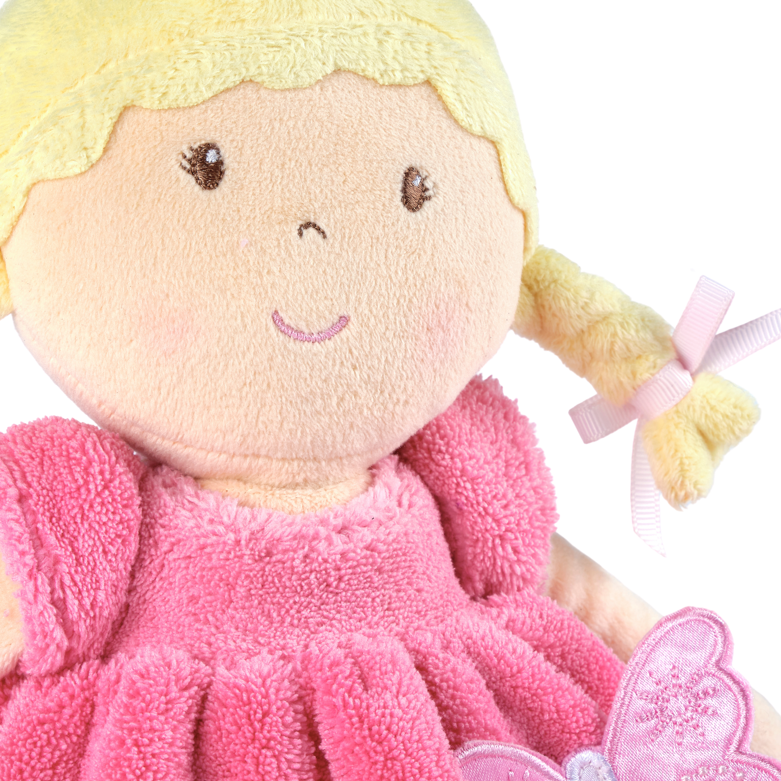 Ria - Blonde Hair With Pink & White Dress Tikiri Toys   