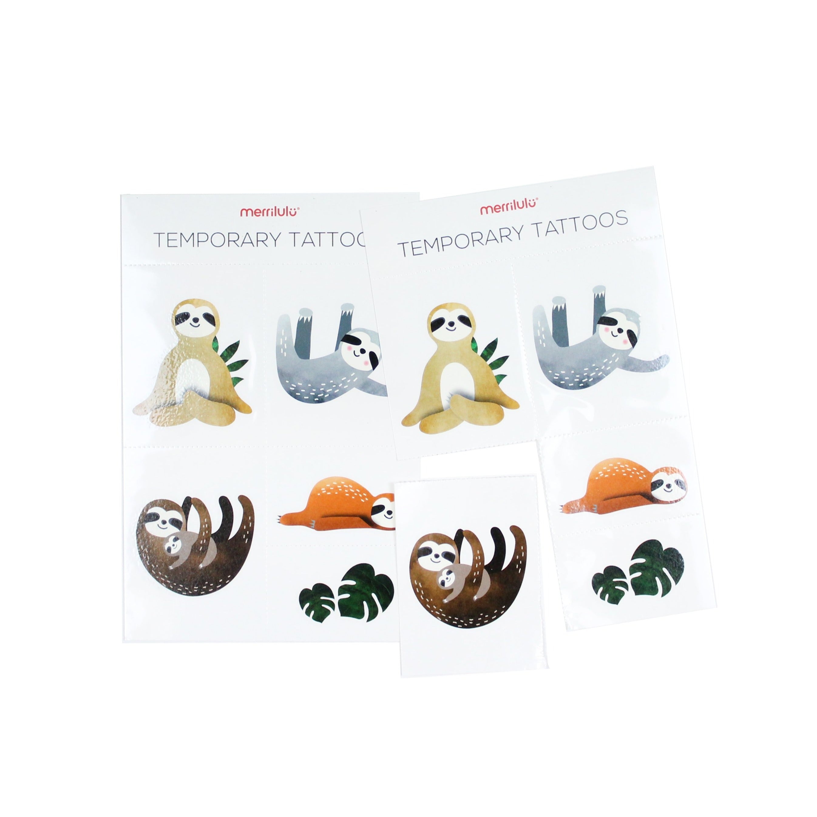 Sloth Temporary Tattoos, 2 Sheets Merrilulu   