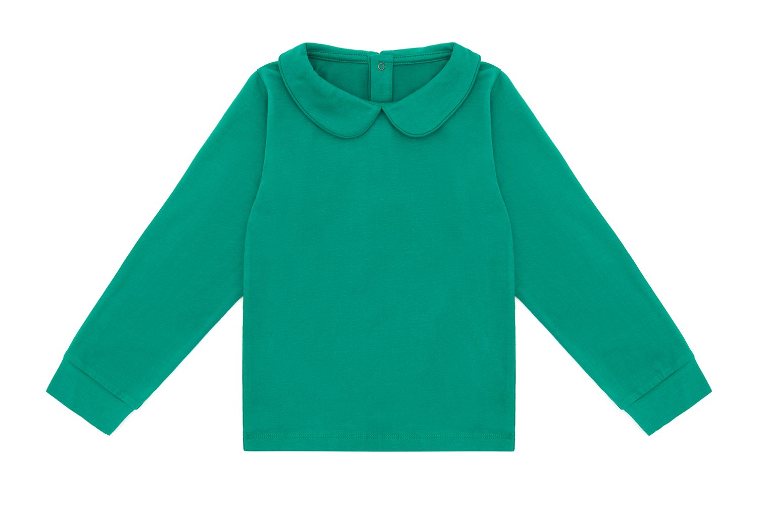 LS Organic Cotton Collared Shirt Vild House of Little 2-3Y Emerald Green 