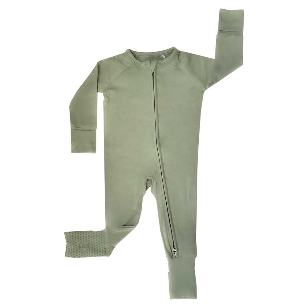 Sage Zippered Romper Tiny Knot Co. 2T  