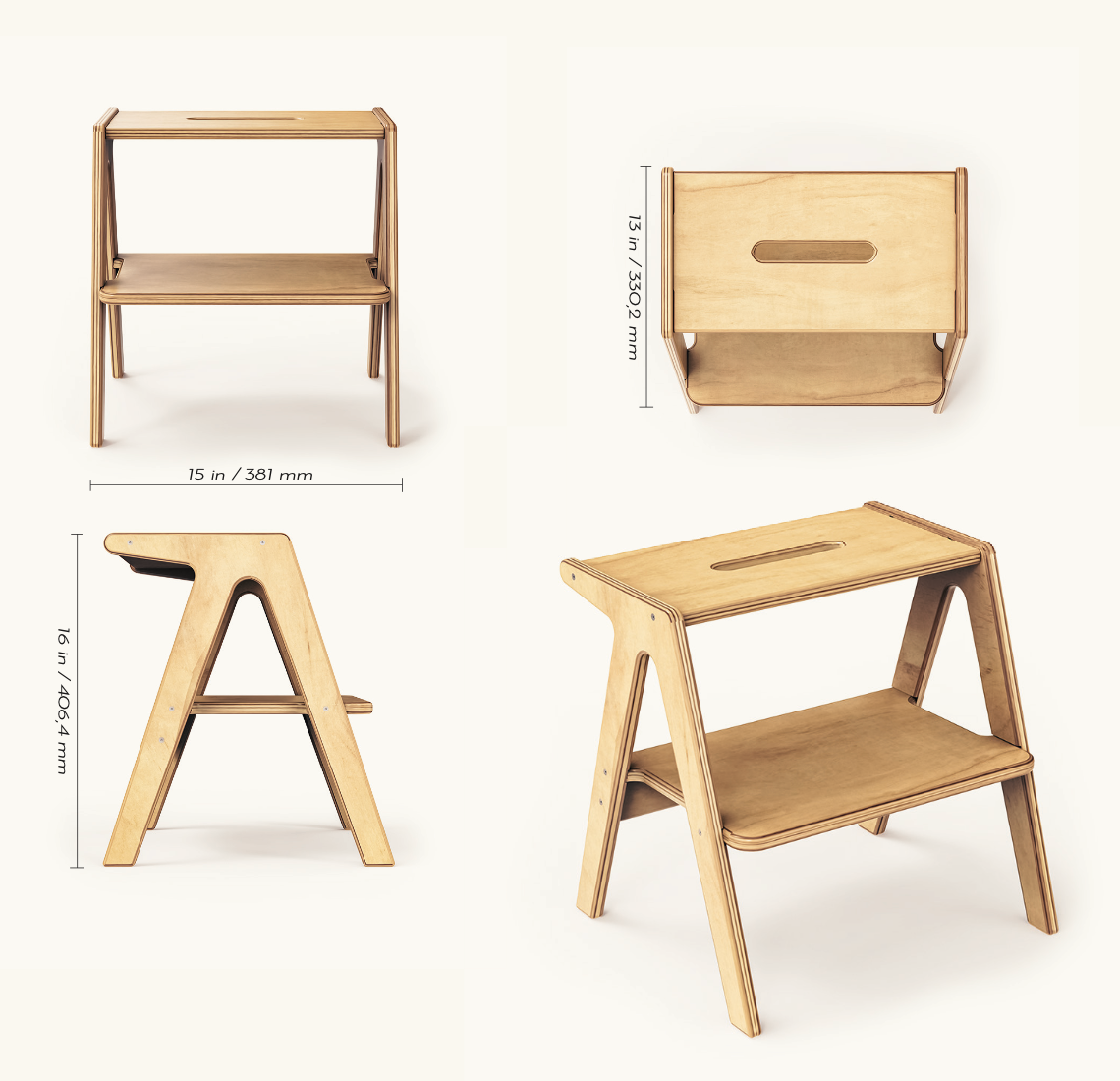 Two Step | Wooden Step Stools for Kids All Circles   