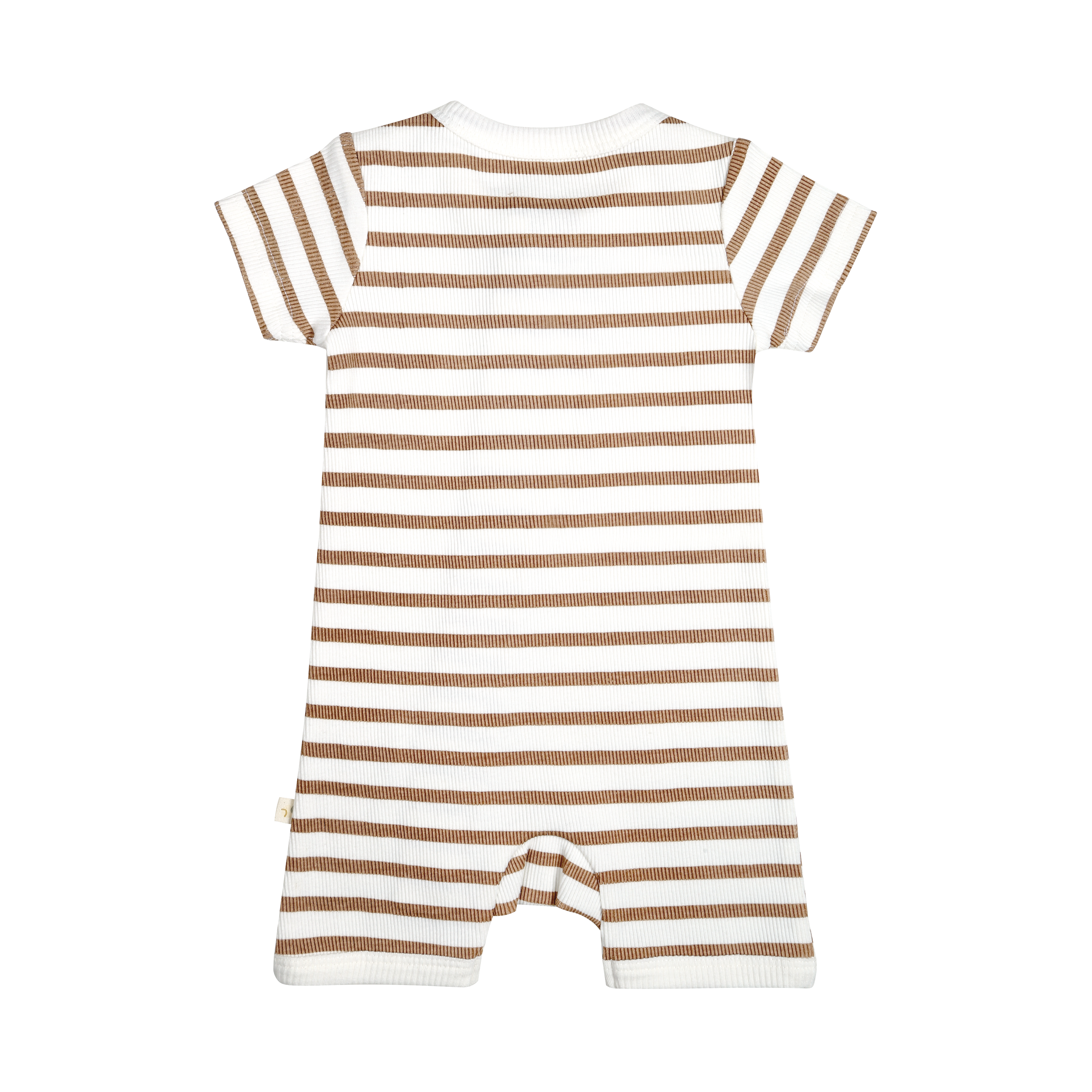 Organic Baby Short Zip Romper - Stripes Makemake Organics   