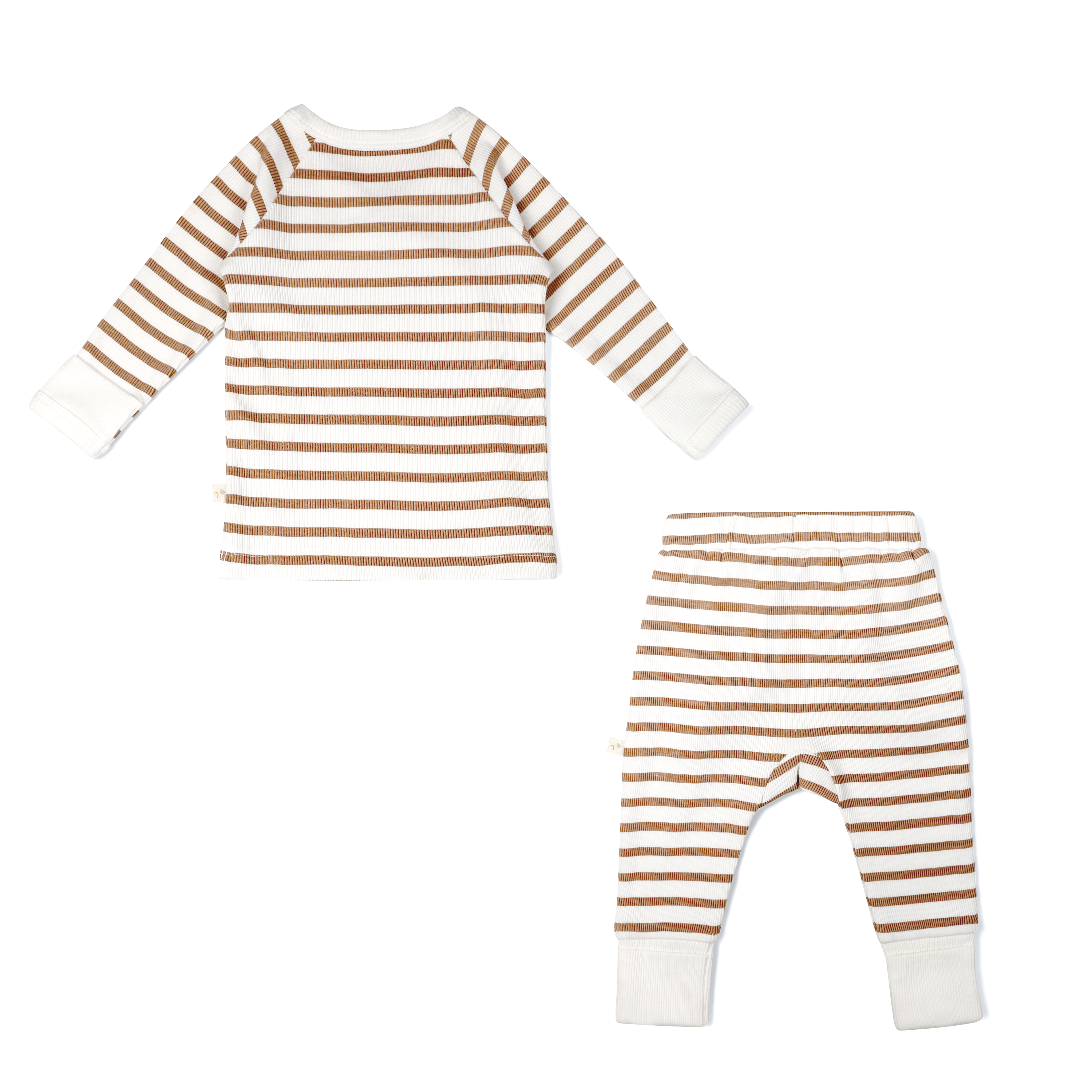 Organic Baby Top & Pants Set - Stripes Makemake Organics   