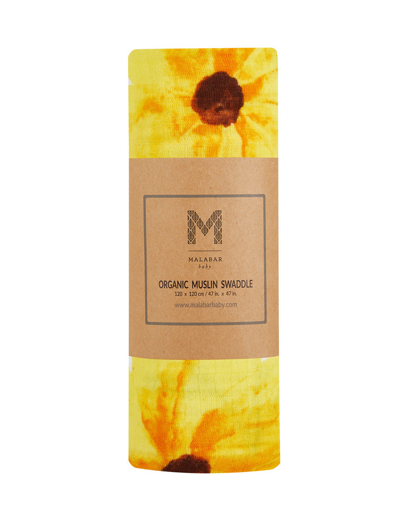 Organic Swaddle - Sunflower Malabar Baby   