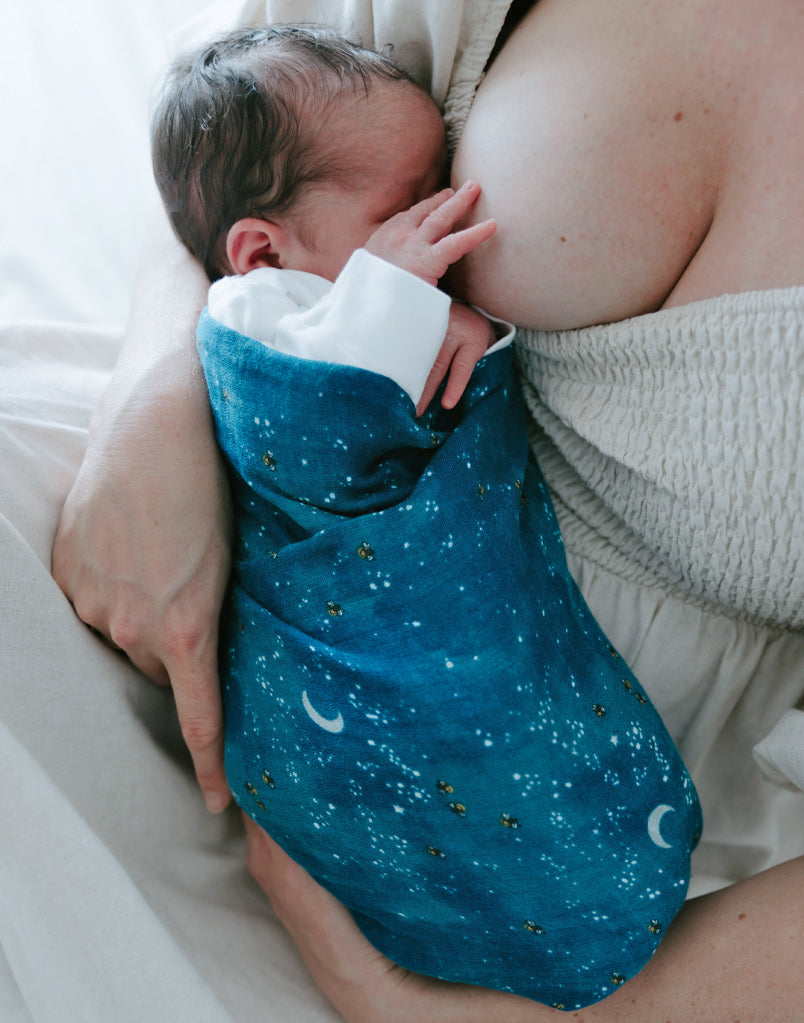 Organic Swaddle - Starry Night Malabar Baby   