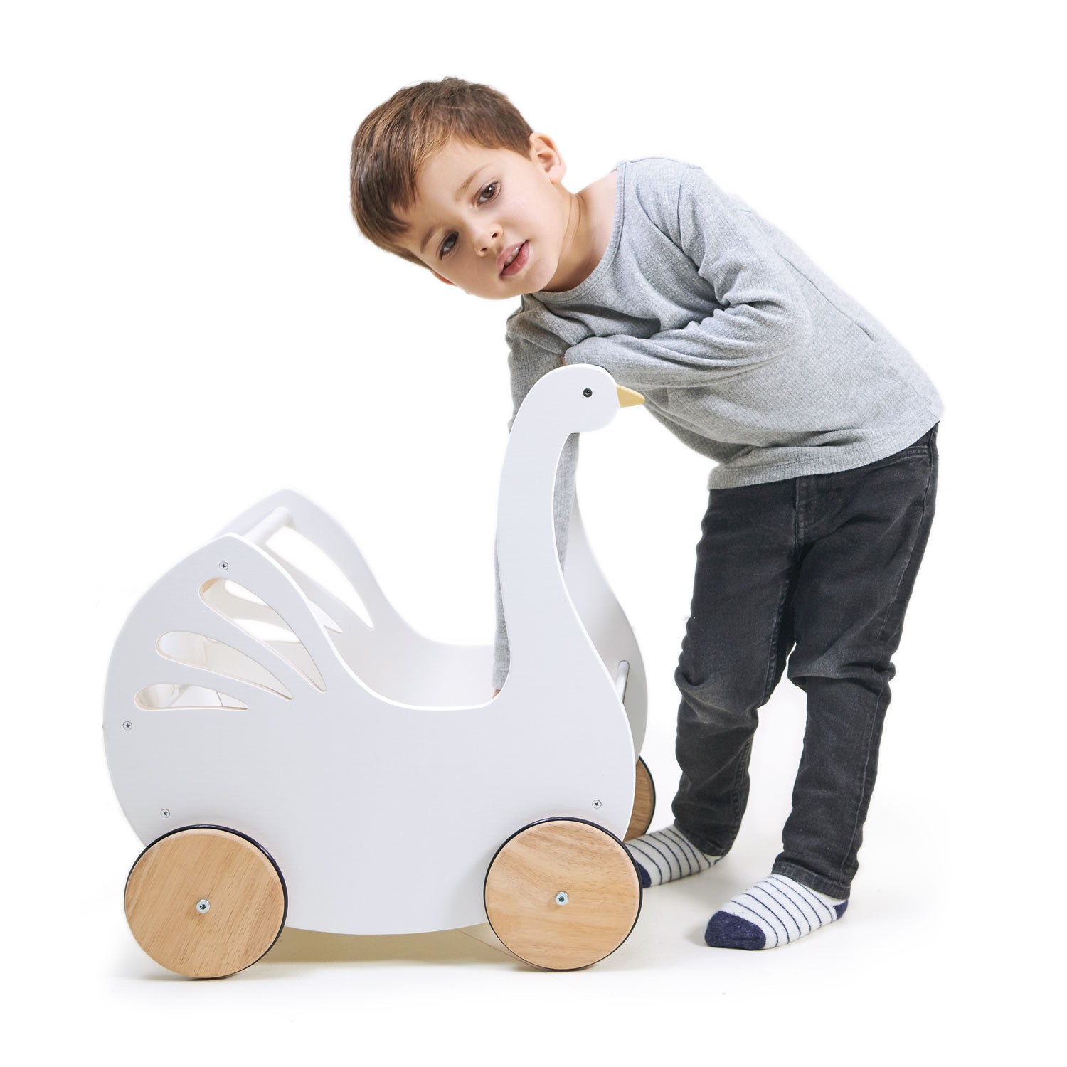 Sweet Swan Pram Tender Leaf Toys   