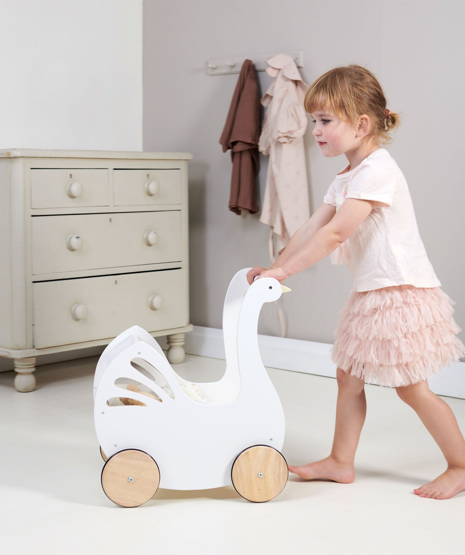 Sweet Swan Pram Tender Leaf Toys   