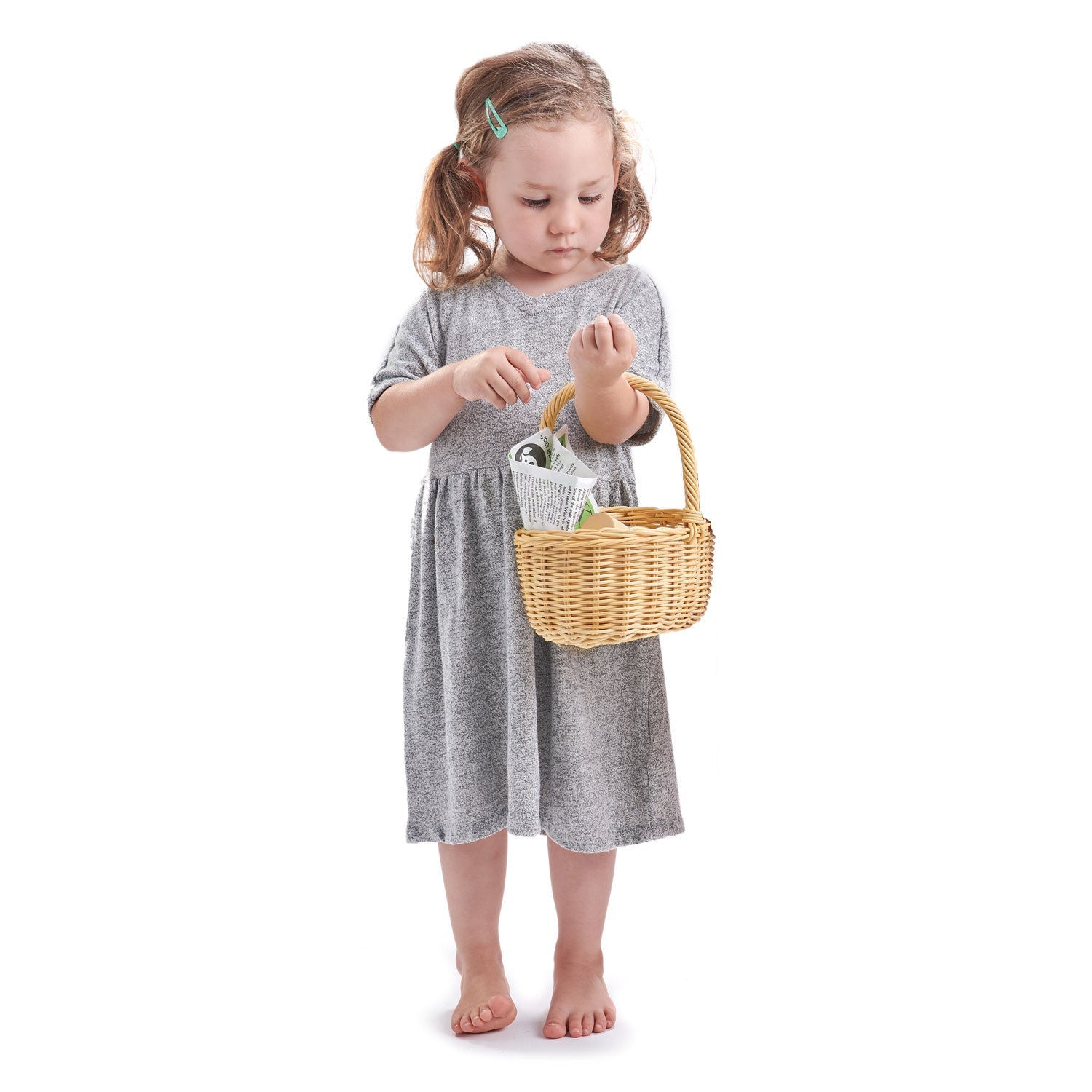 Wicker Shopping Basket Tender Leaf Toys   