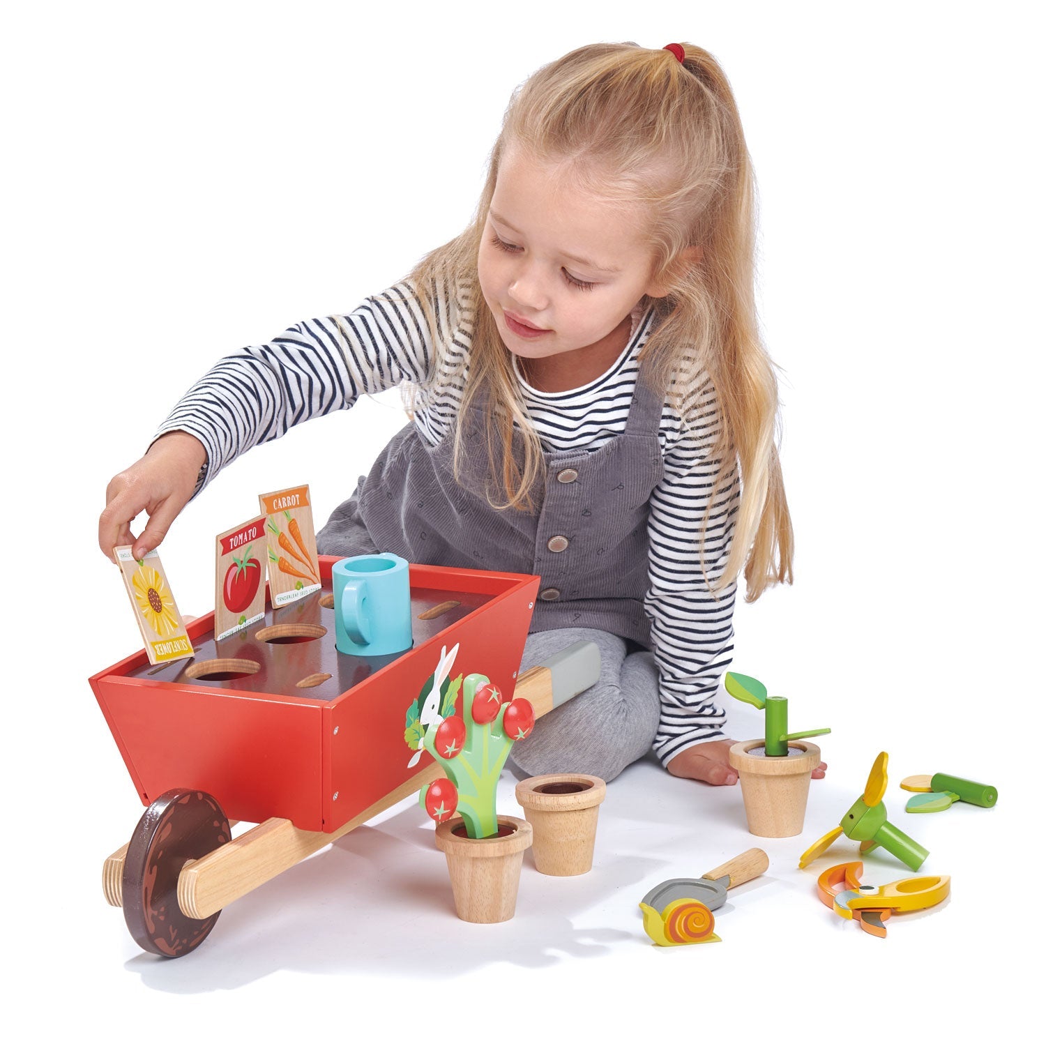 Garden Wheelbarrow Set Tender Leaf Toys   