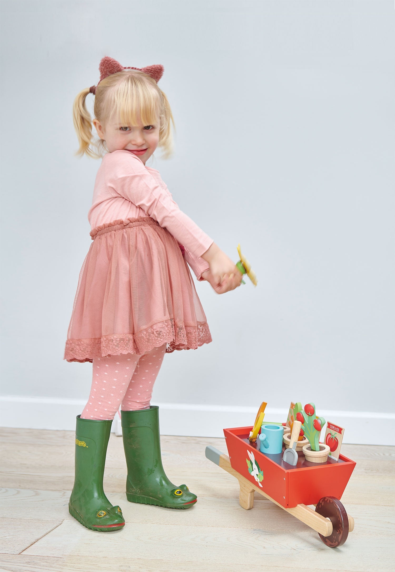 Garden Wheelbarrow Set Tender Leaf Toys   