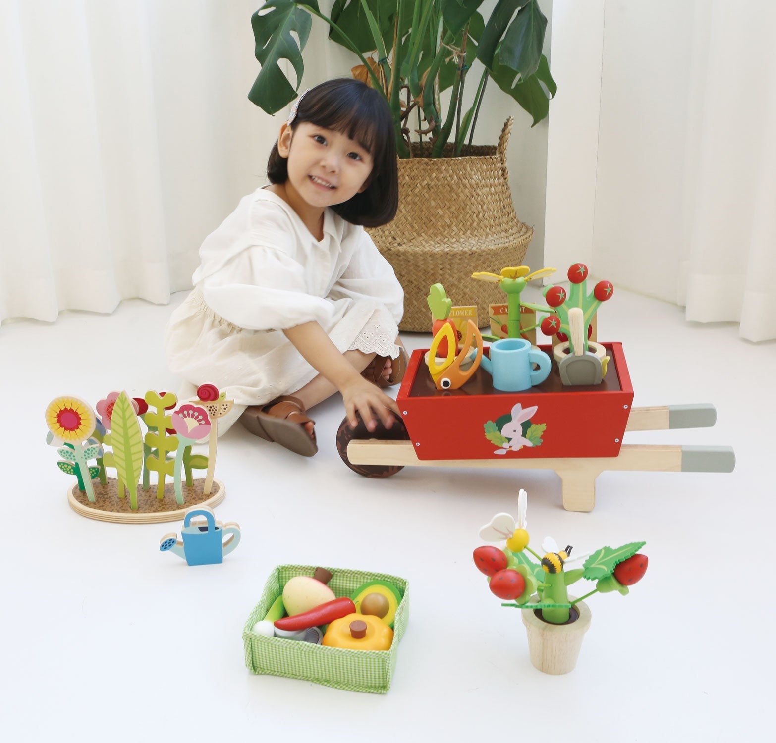 Garden Wheelbarrow Set Tender Leaf Toys   