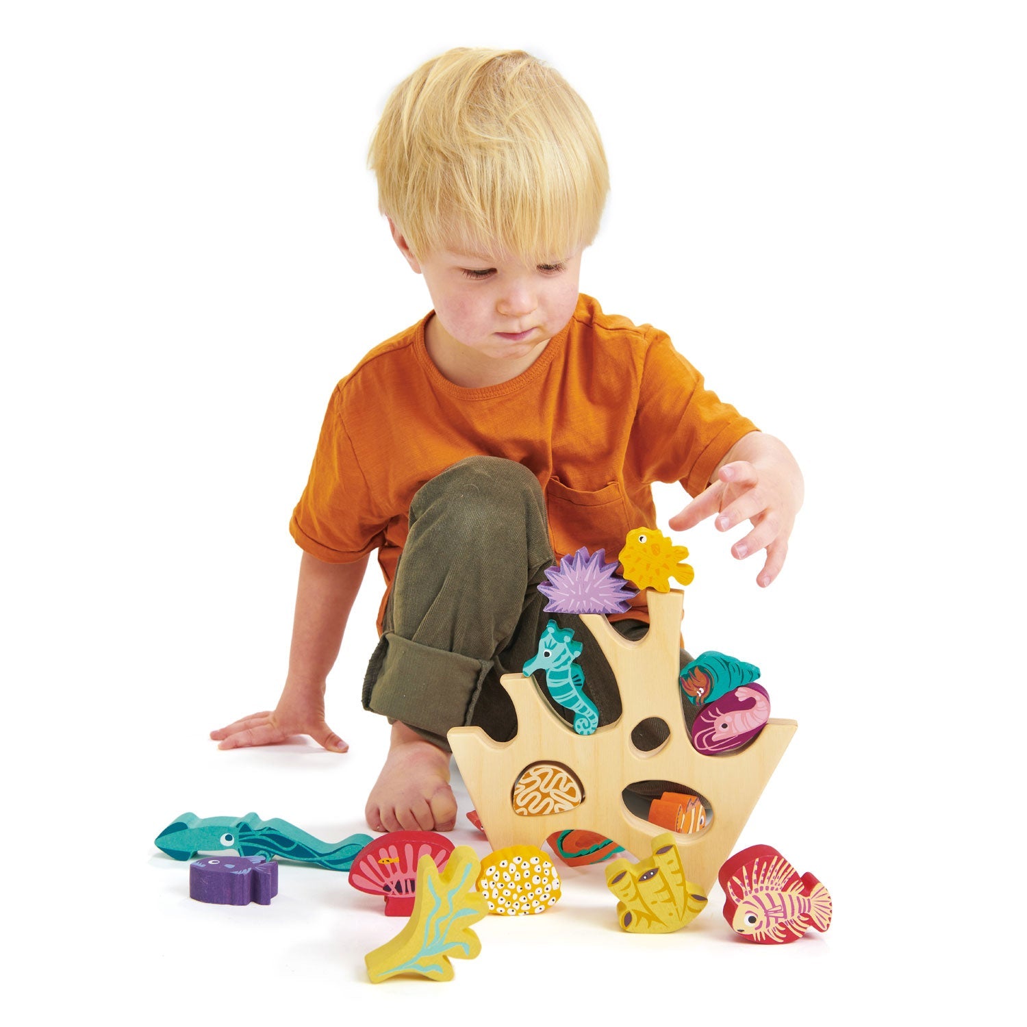 Stacking Coral Reef Tender Leaf Toys   