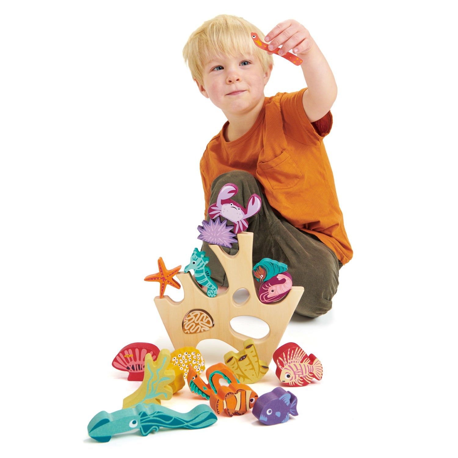 Stacking Coral Reef Tender Leaf Toys   