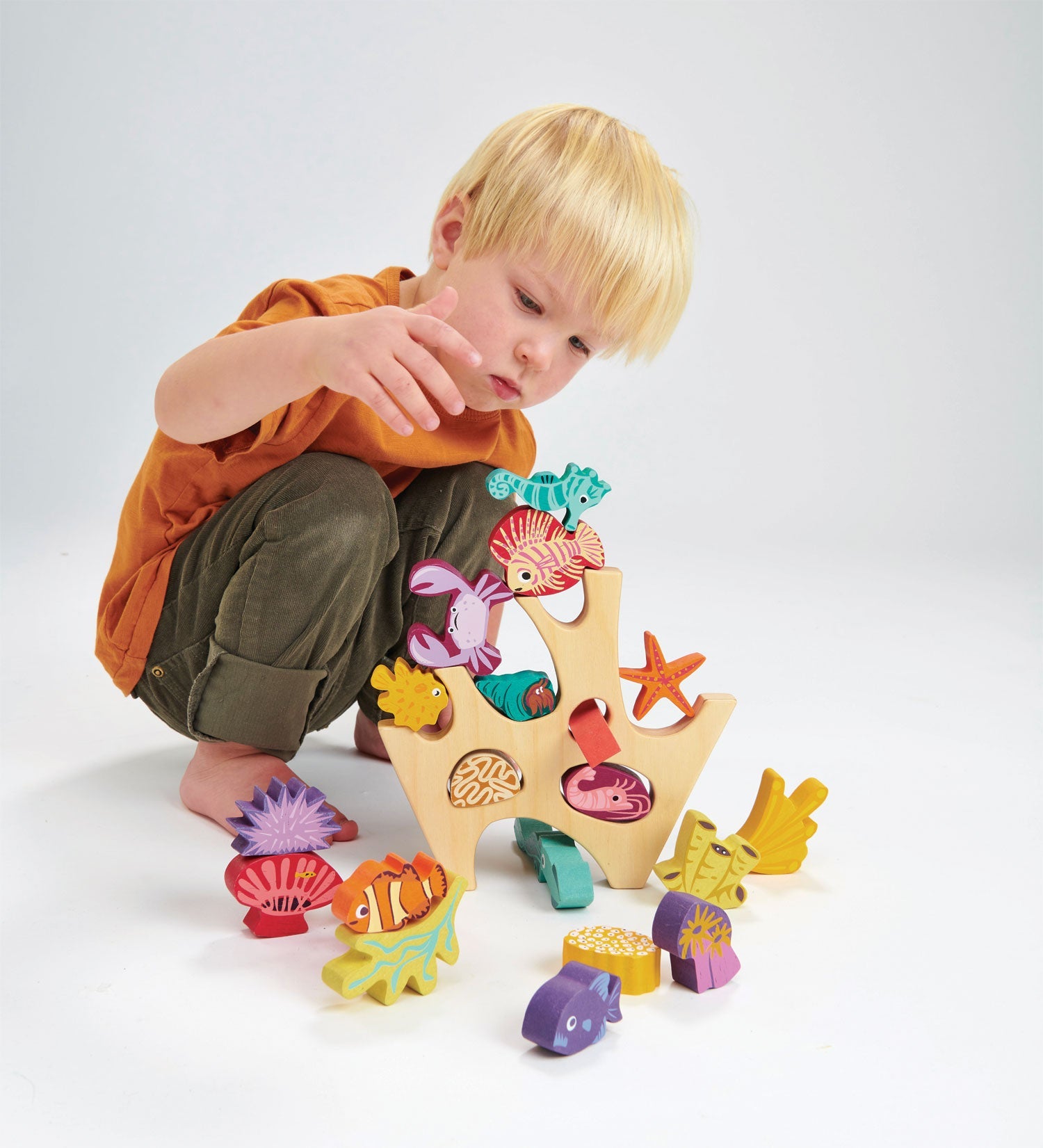 Stacking Coral Reef Tender Leaf Toys   