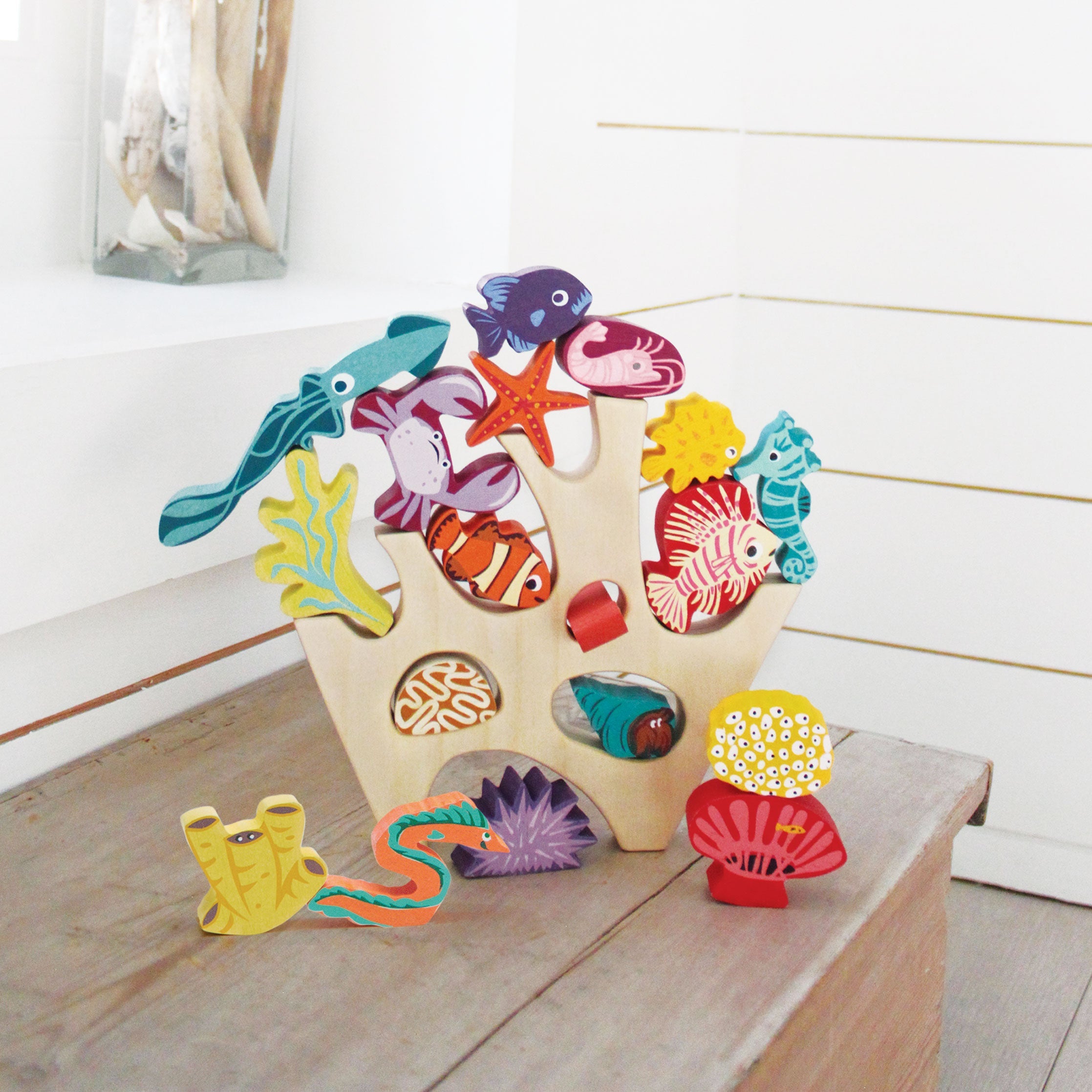 Stacking Coral Reef Tender Leaf Toys   