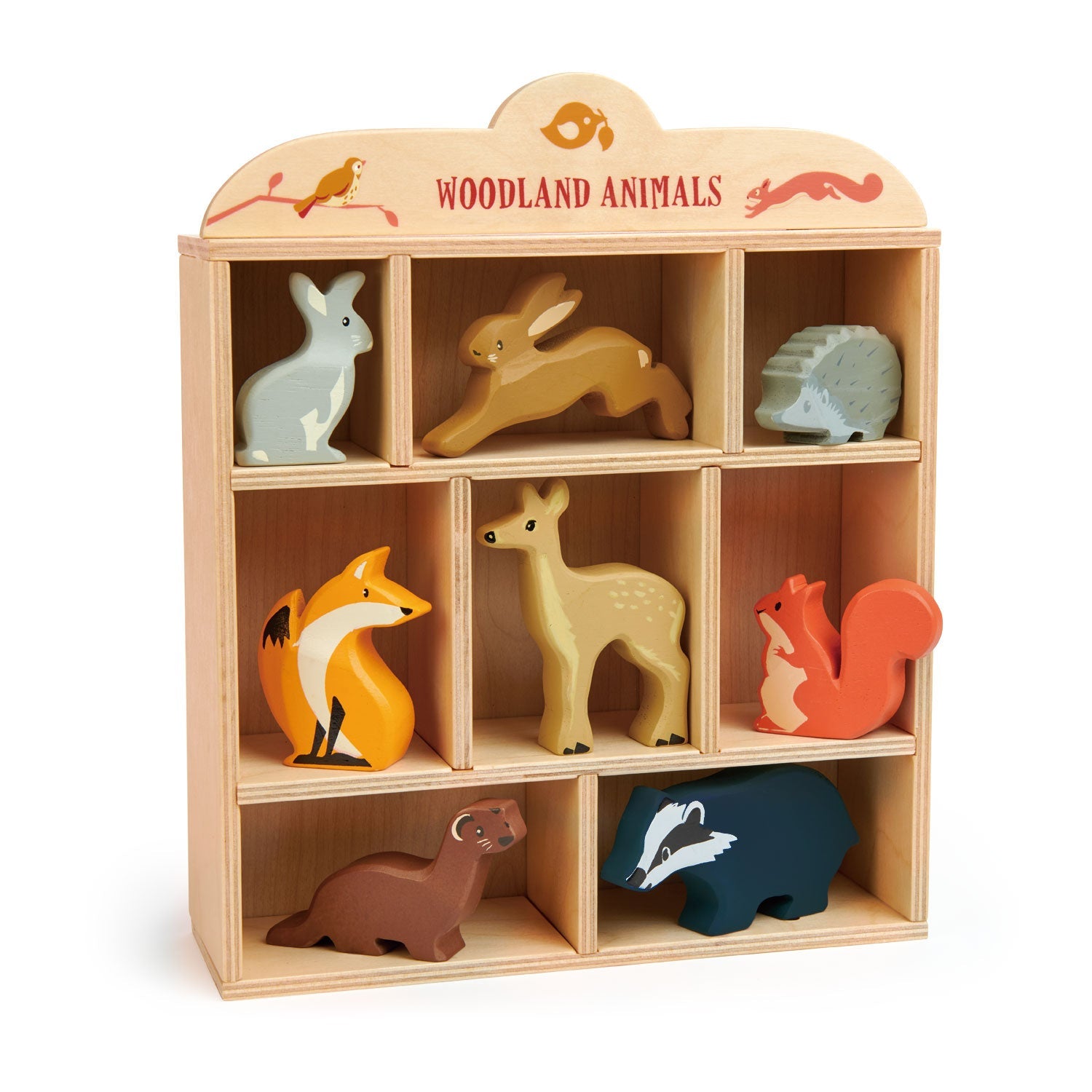 Woodland Animals - 3 of Each Piece in a Display Stand Tender Leaf Toys   