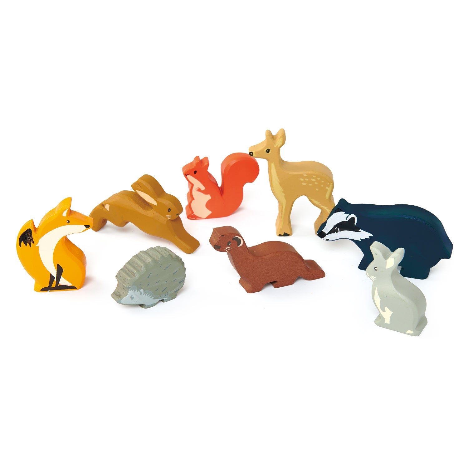 Woodland Animals - 3 of Each Piece in a Display Stand Tender Leaf Toys   