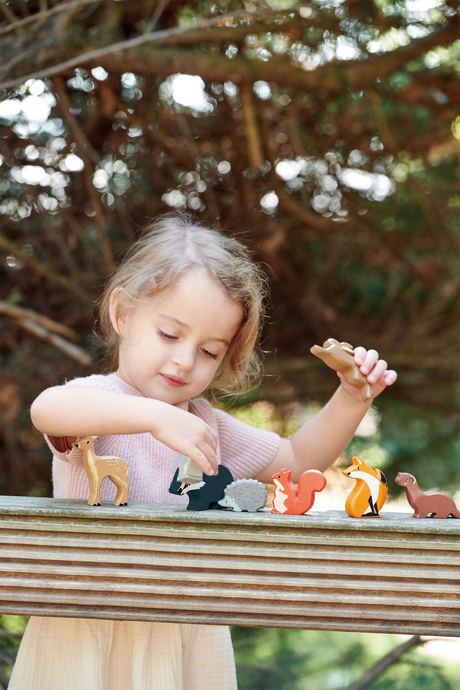 Woodland Animals - 3 of Each Piece in a Display Stand Tender Leaf Toys   