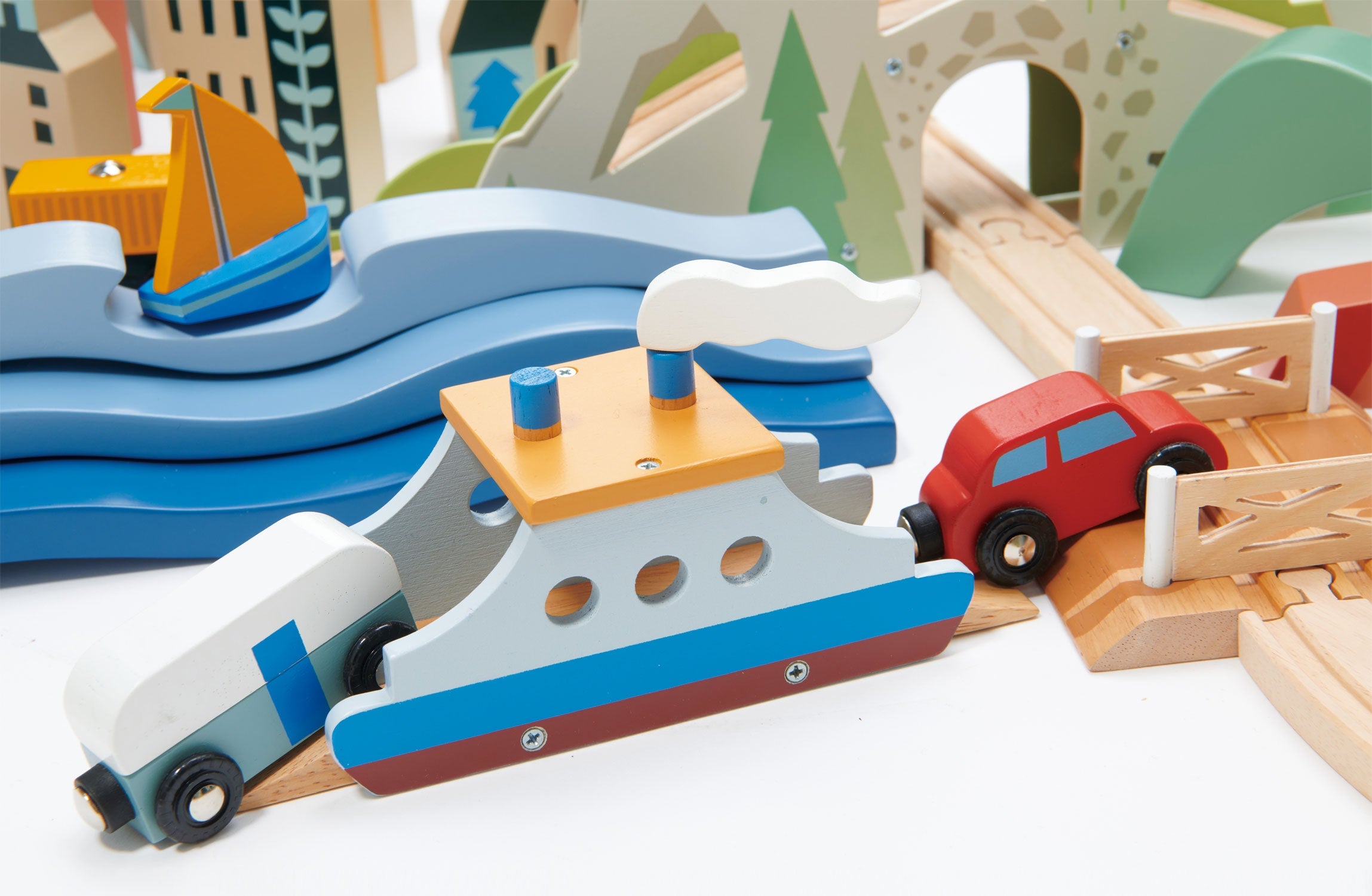 Mountain View Train Set Tender Leaf Toys   