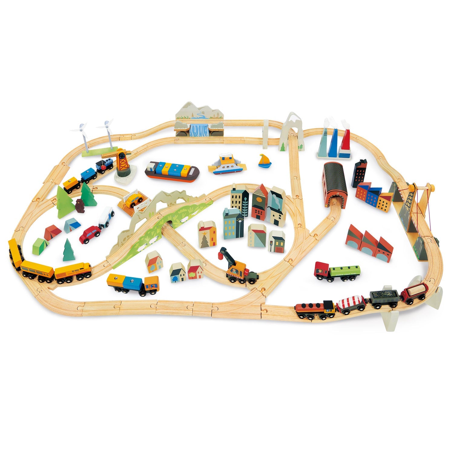 Mountain View Train Set Tender Leaf Toys   