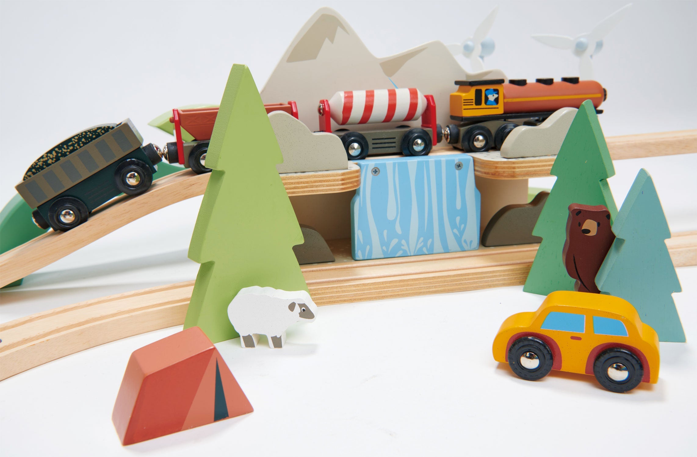 Mountain View Train Set Tender Leaf Toys   