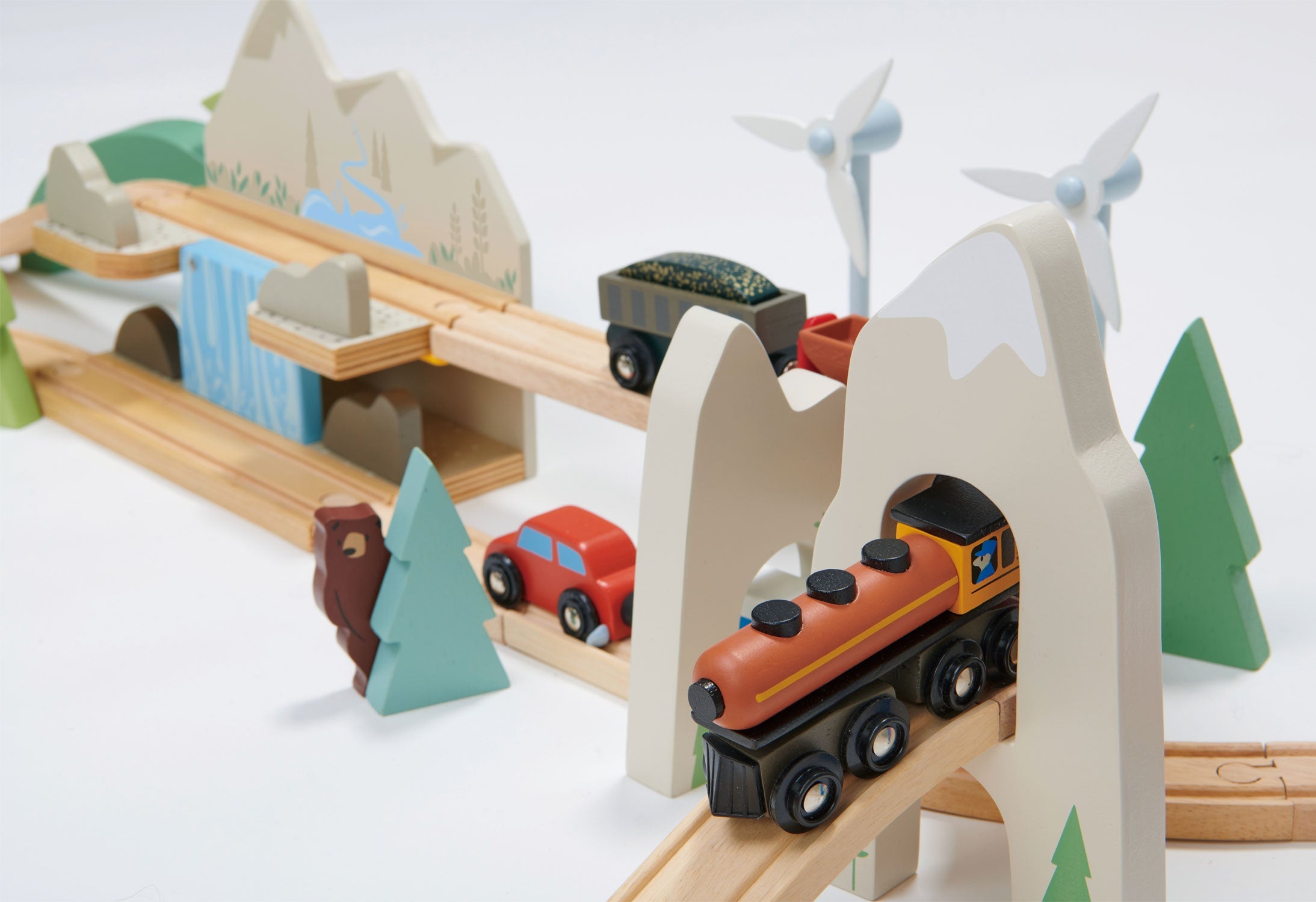 Mountain View Train Set Tender Leaf Toys   