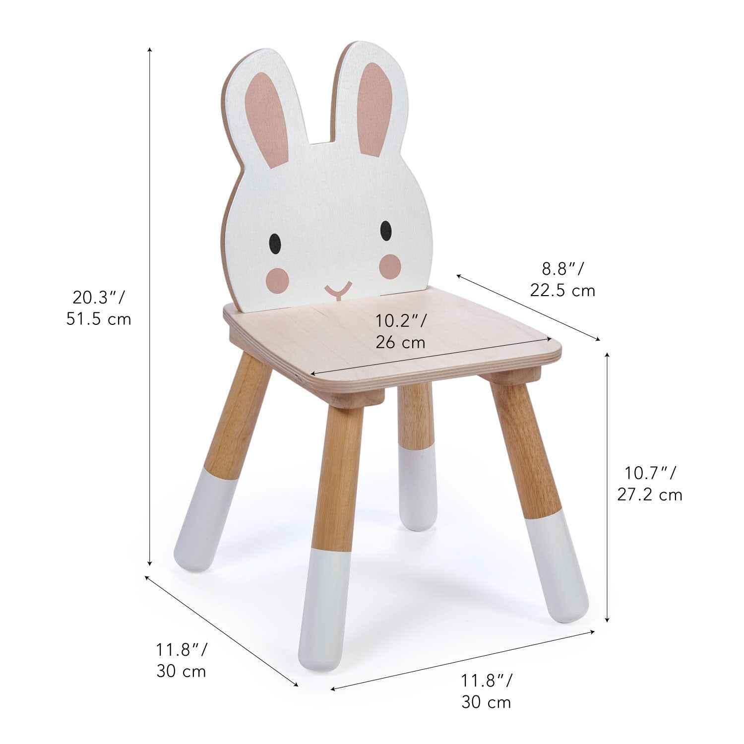 Forest Rabbit Chair Tender Leaf Toys   