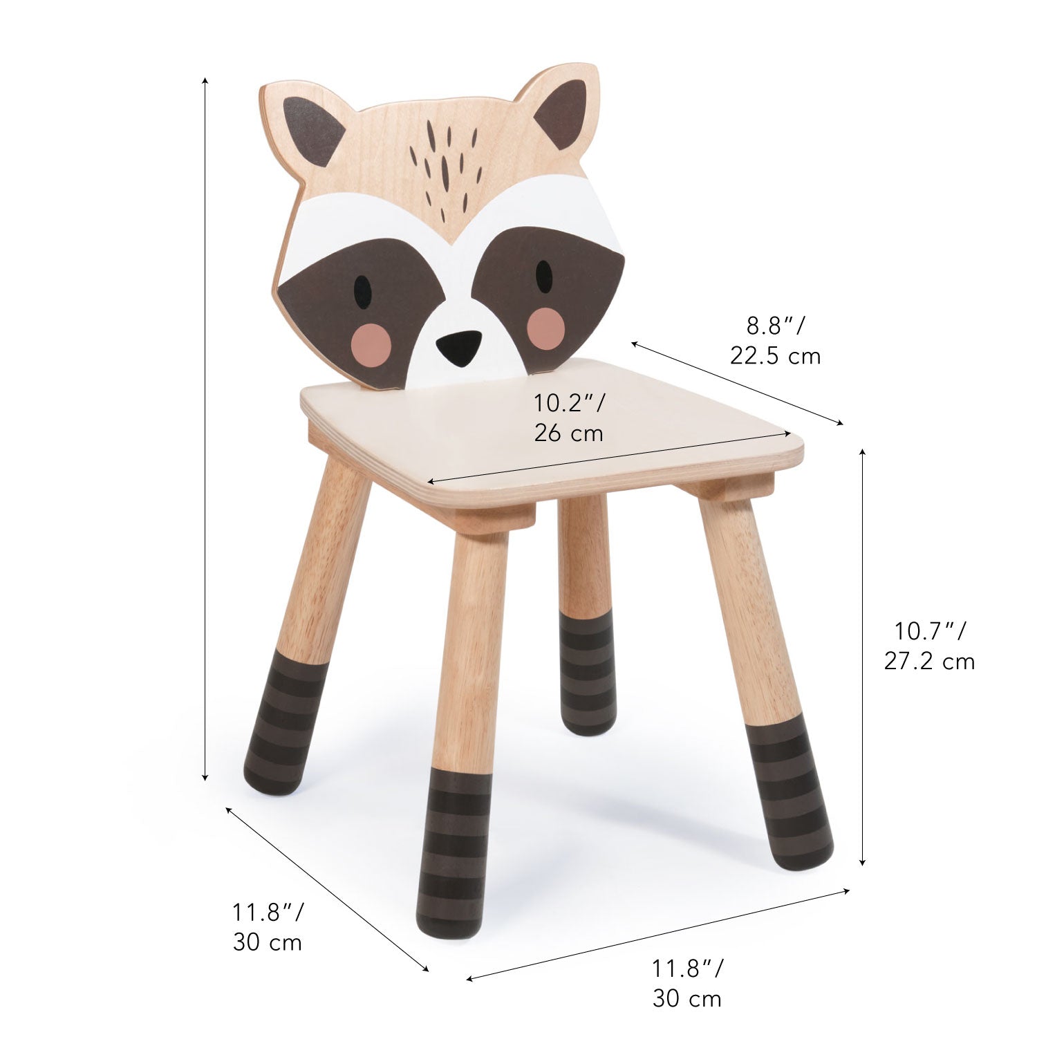 Forest Raccoon Chair Tender Leaf Toys   