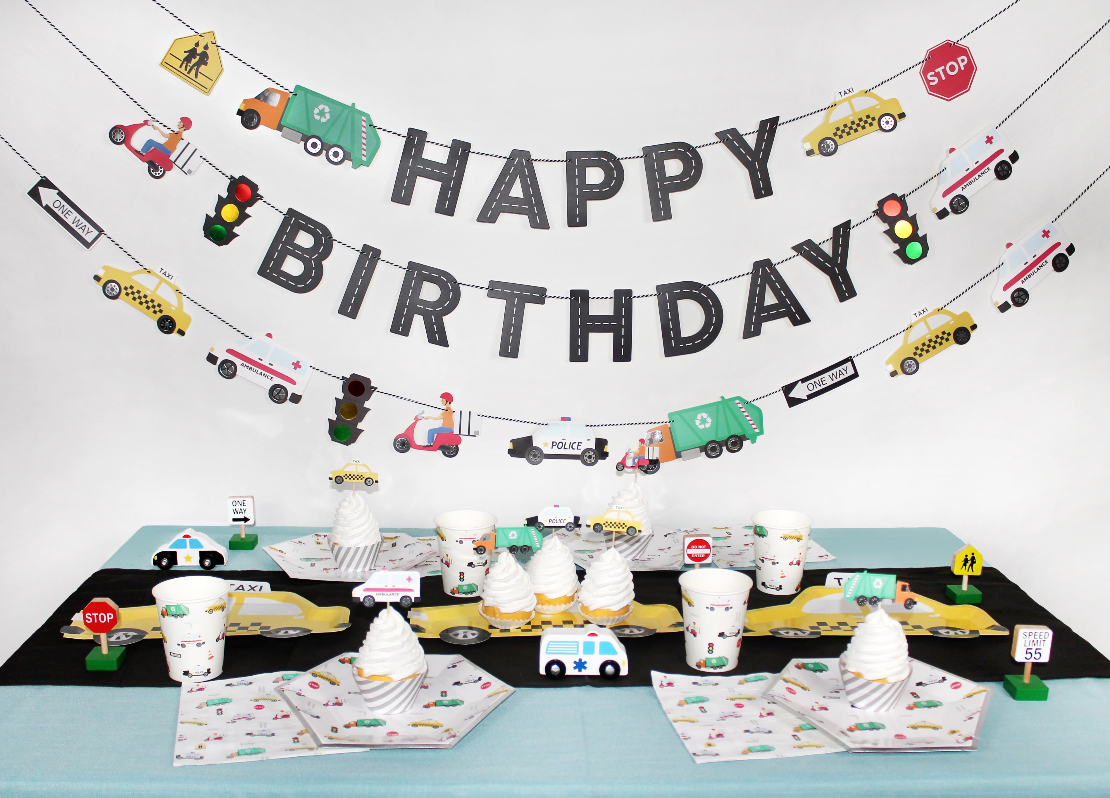 Transportation Birthday Banner Merrilulu   